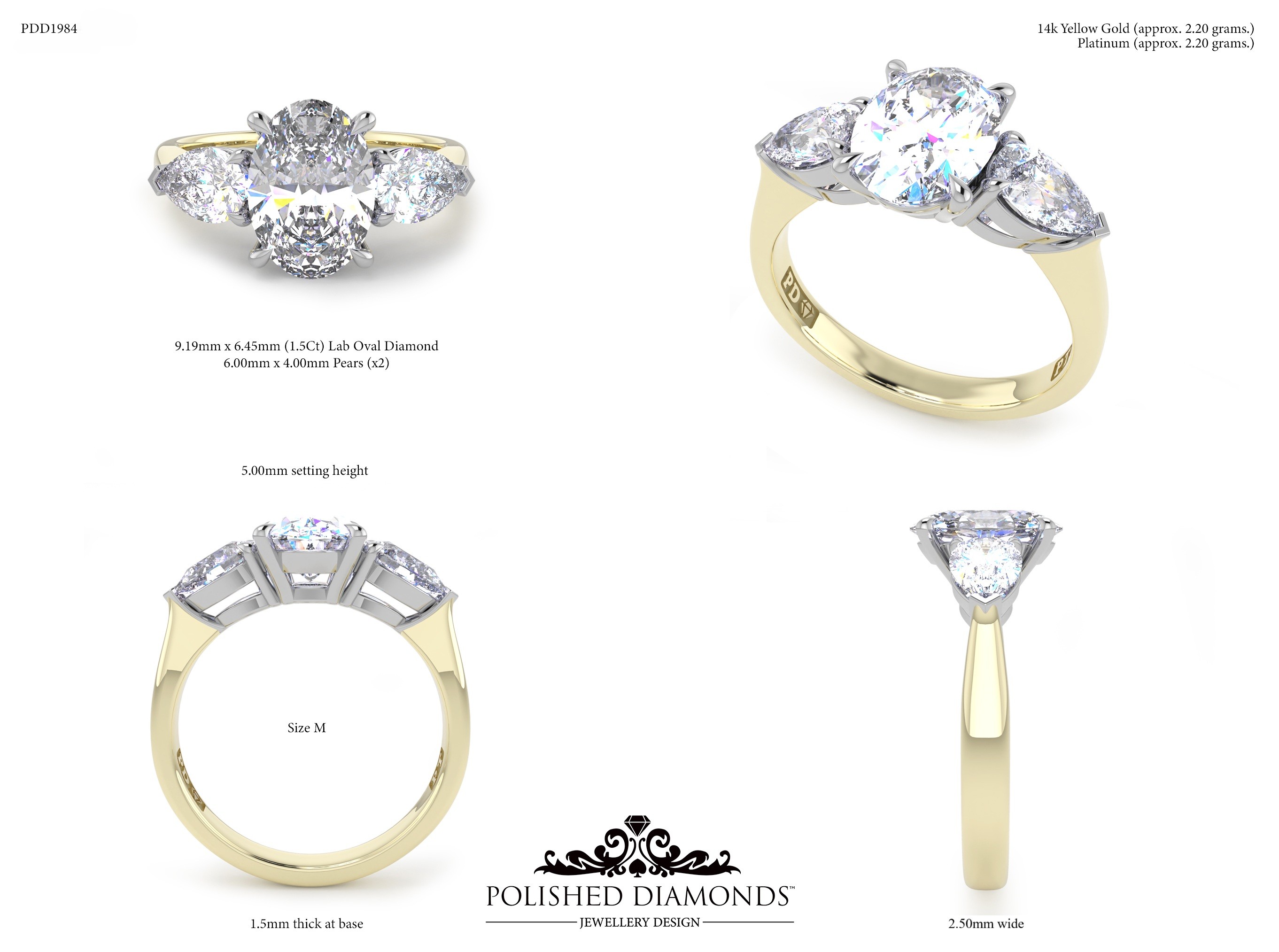 Oval Trilogy ring – PDD1984