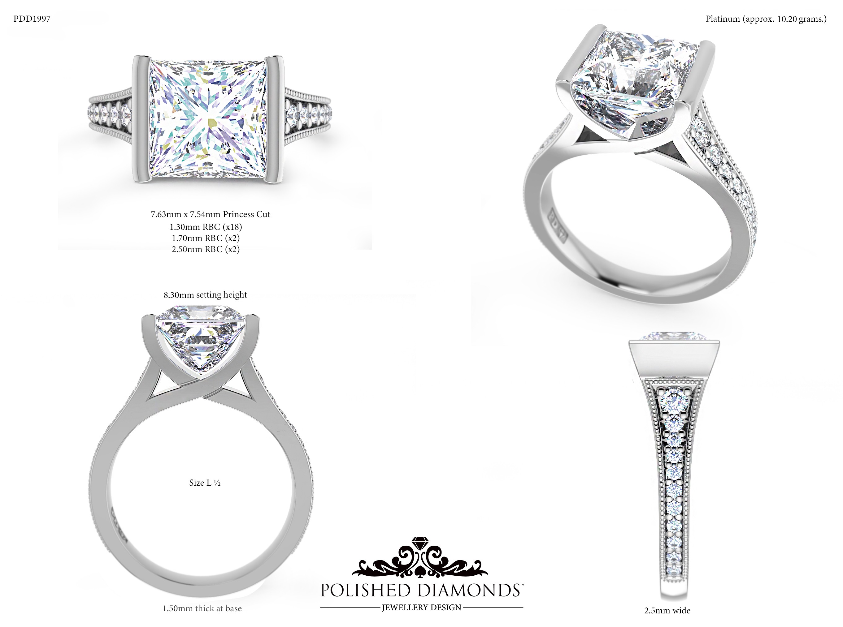 Princess Solitaire ring – PDD1997