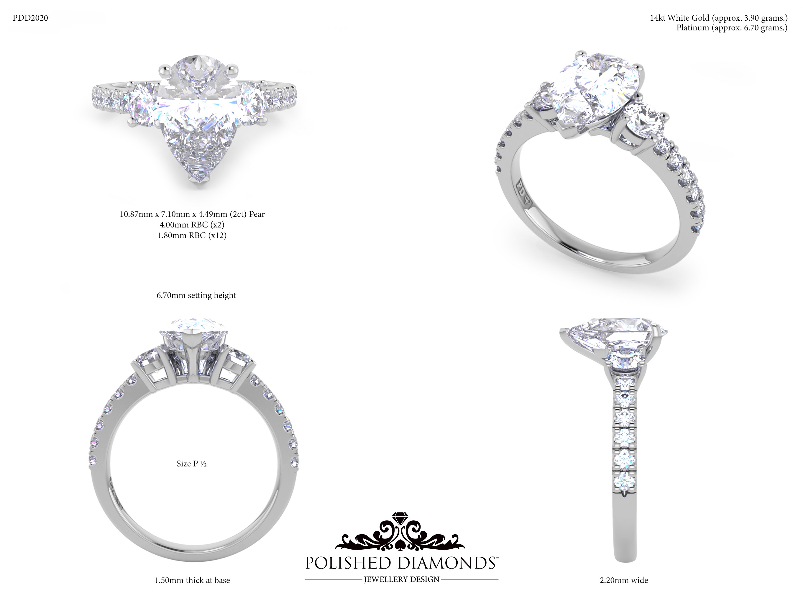 Pear Solitaire ring – PDD2020