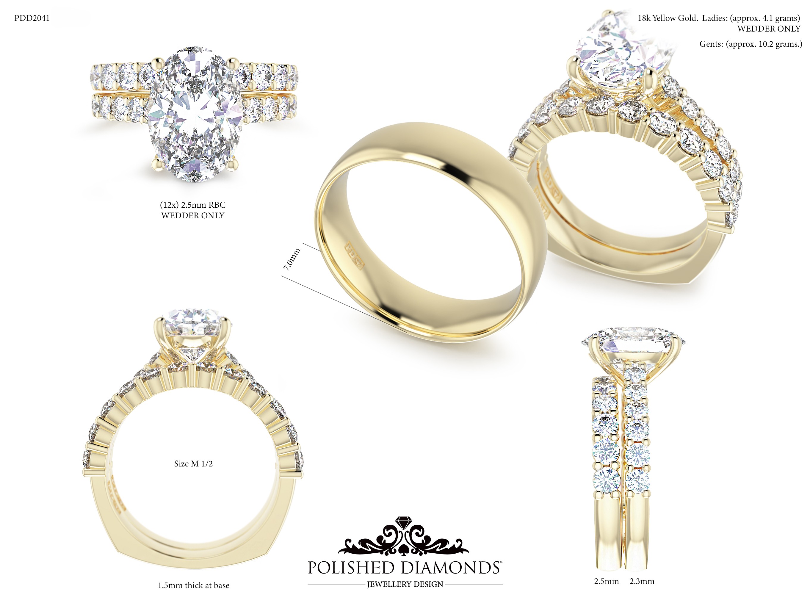 Ladys Wedding ring – PDD2041