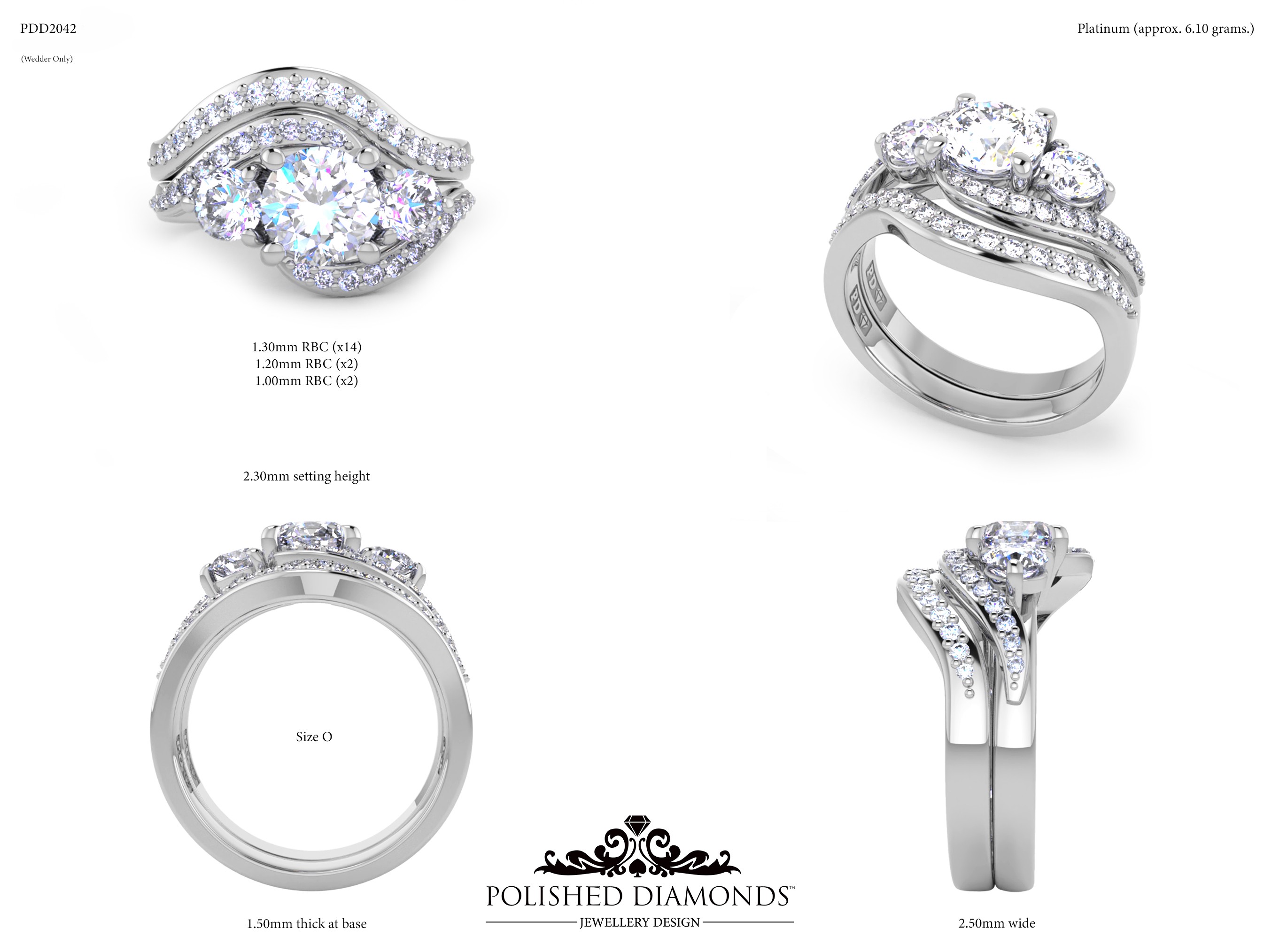 Ladys Wedding ring – PDD2042