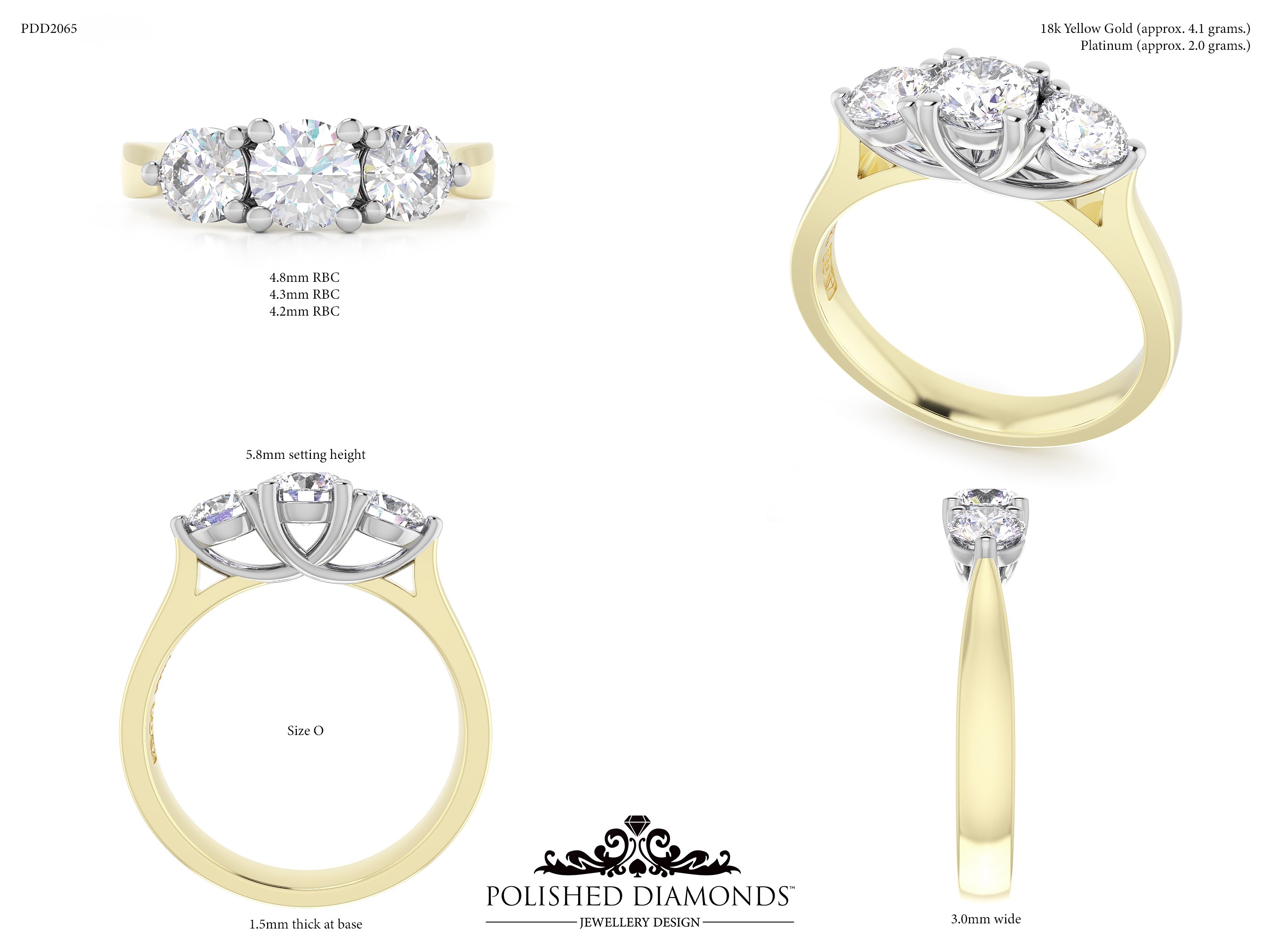 Round Trilogy ring – PDD2065