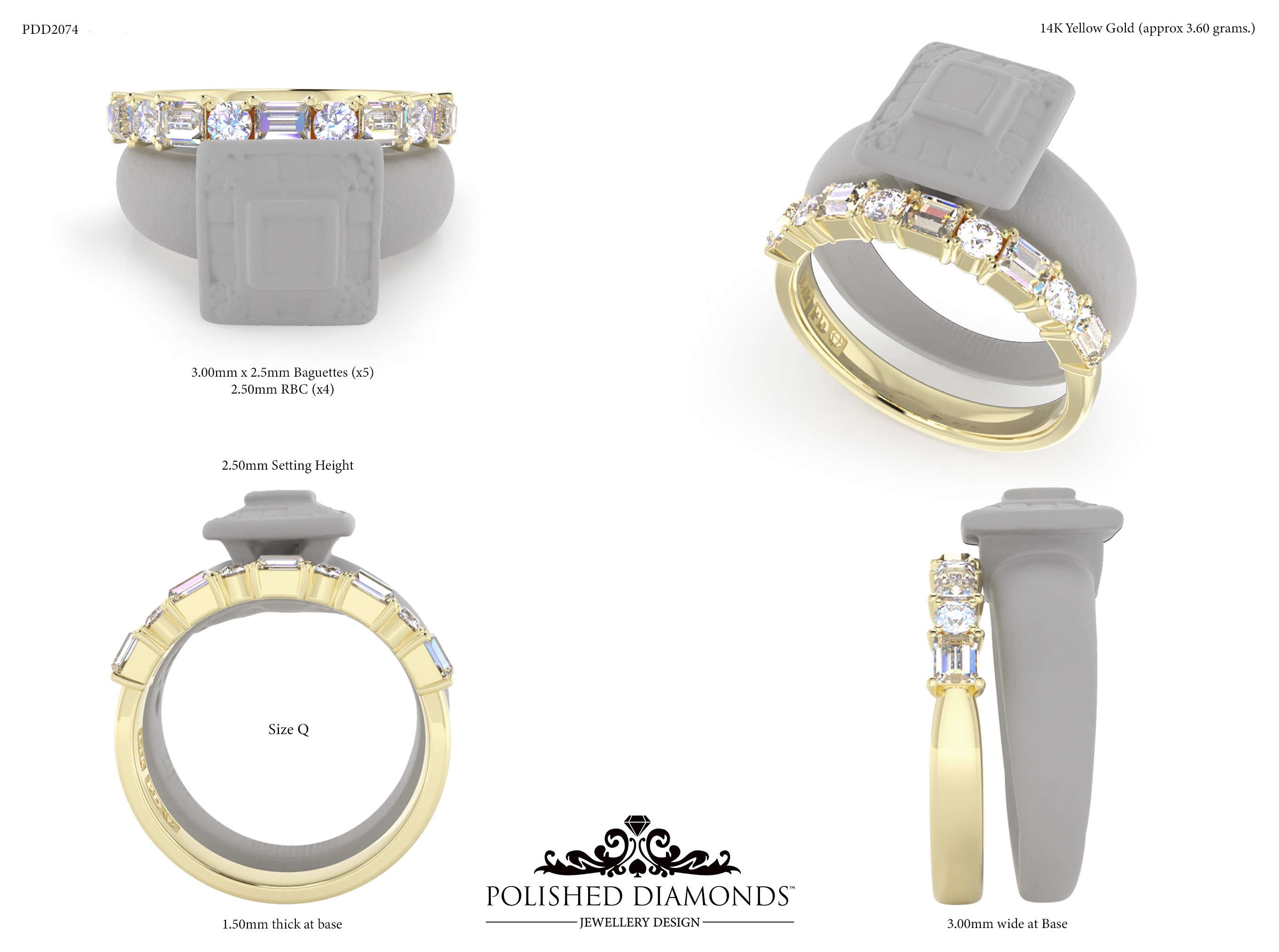 Ladys Wedding ring – PDD2074