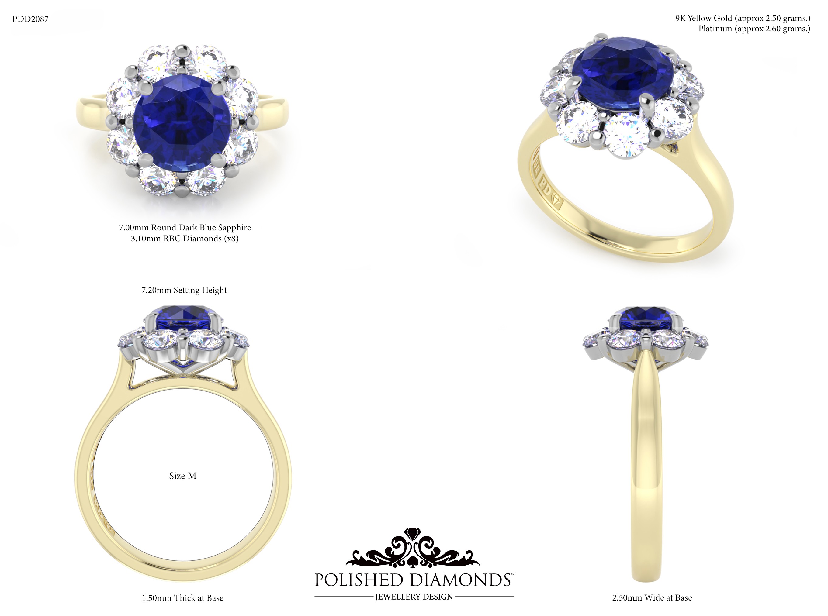 Round Halo ring – PDD2087