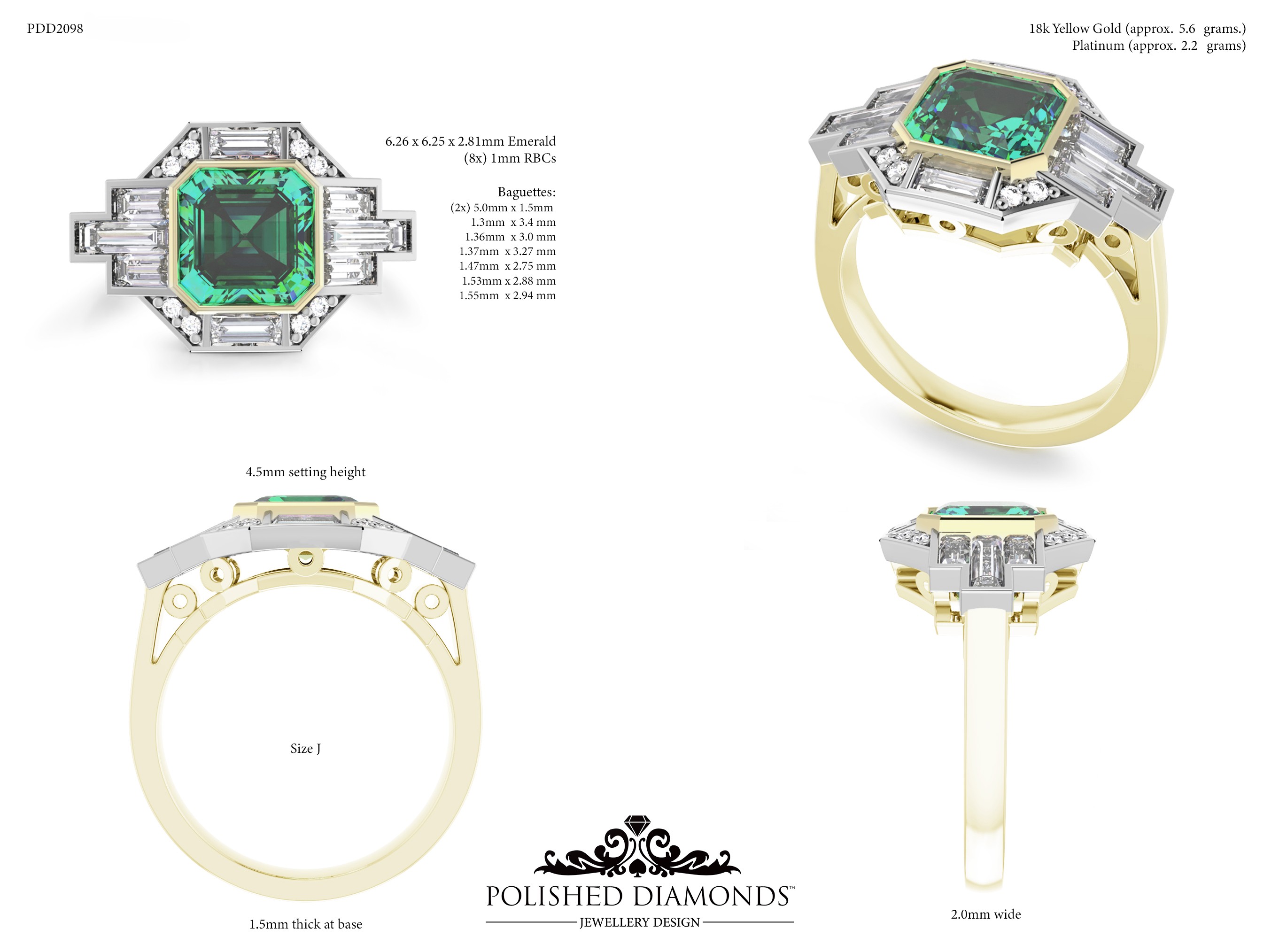 Emerald Halo ring – PDD2098