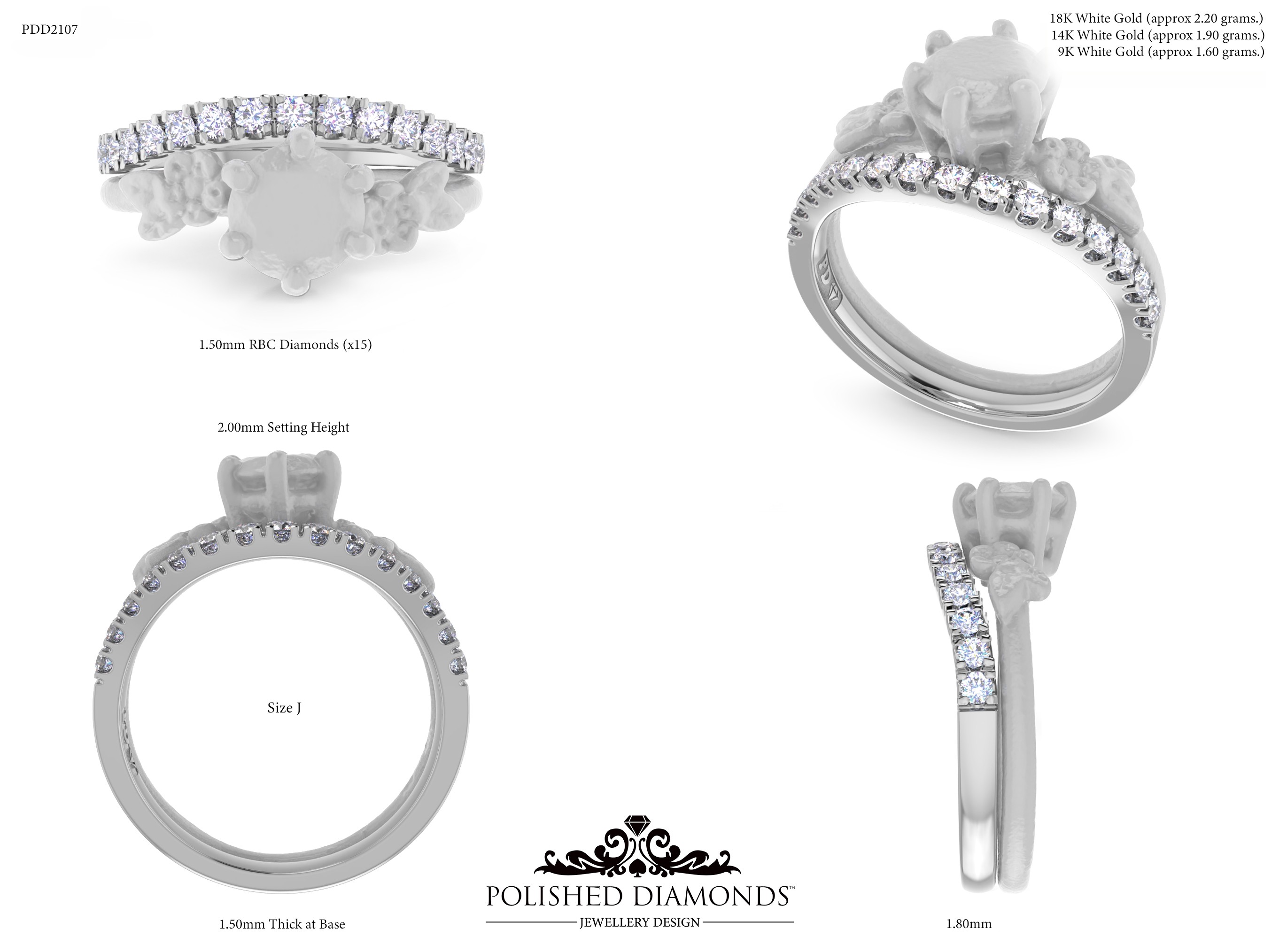 Ladys Wedding ring – PDD2107