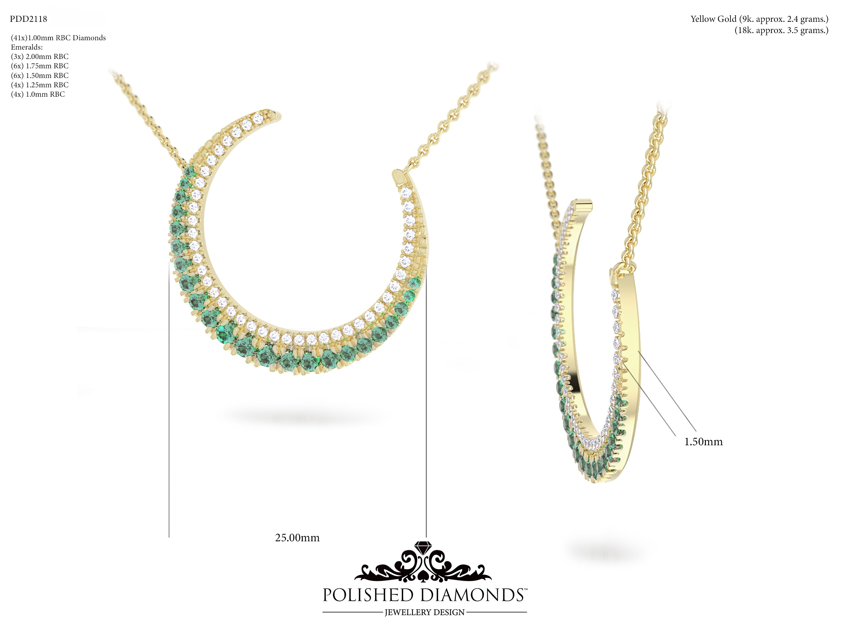 Cresent Moon Pendant – PDD2118