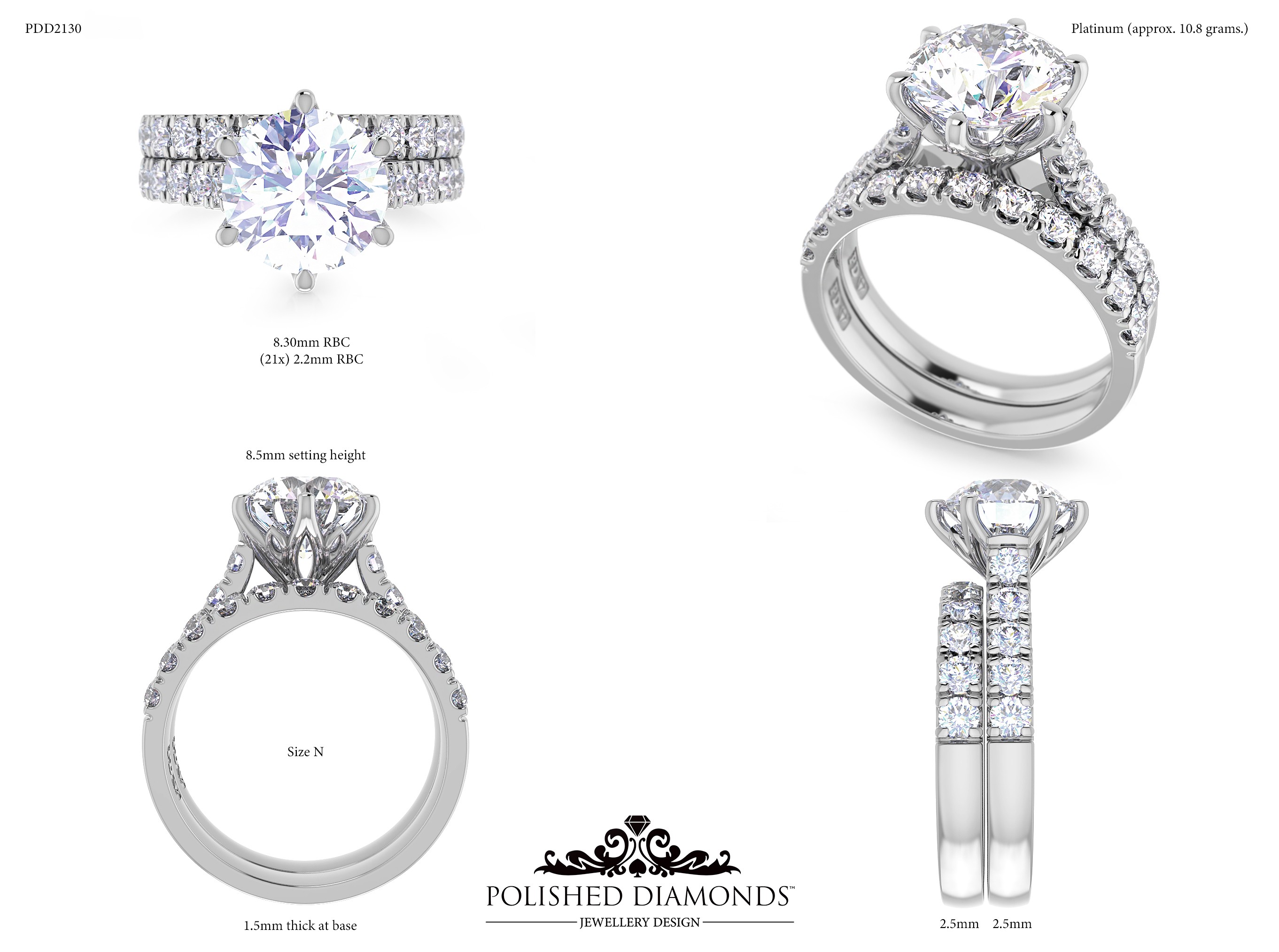 Ladys Wedding ring – PDD2130