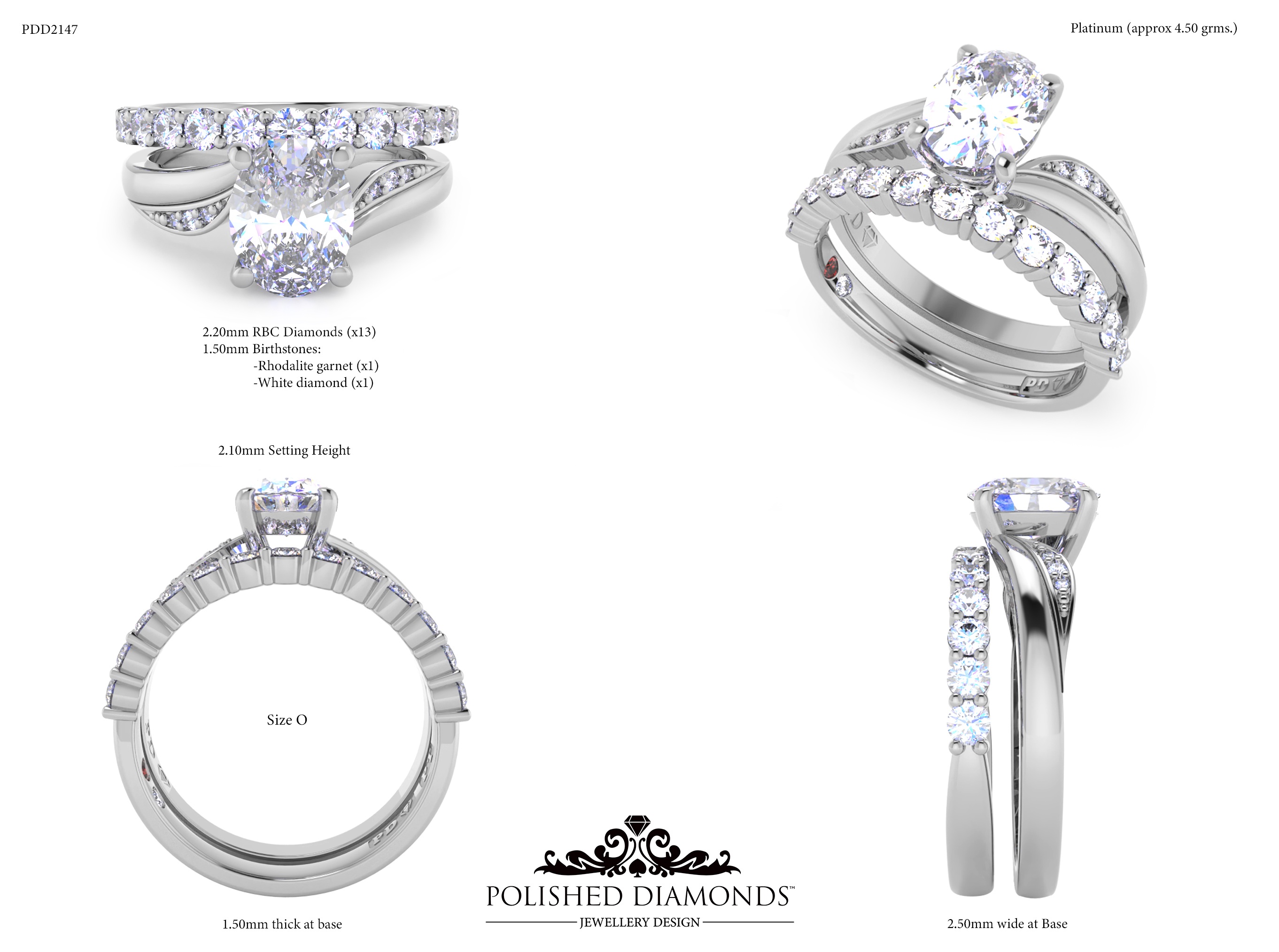 Ladys Wedding ring – PDD2147