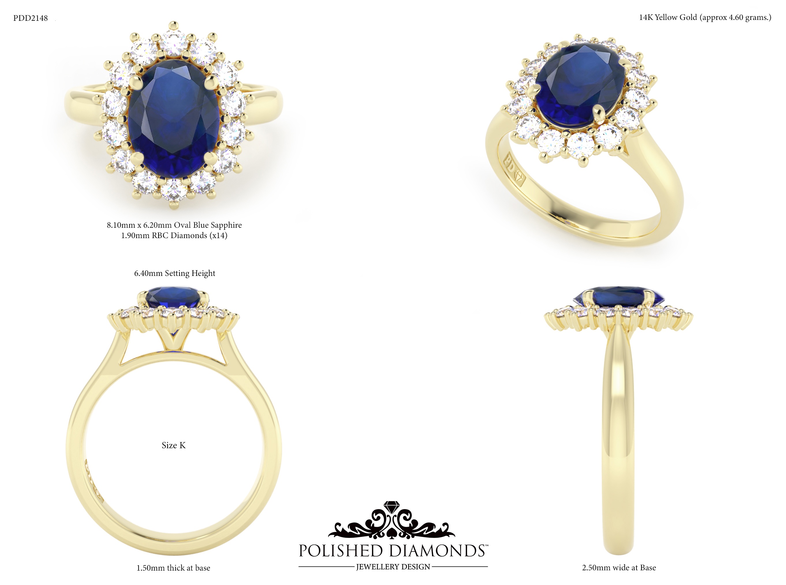 Oval Halo ring – PDD2148