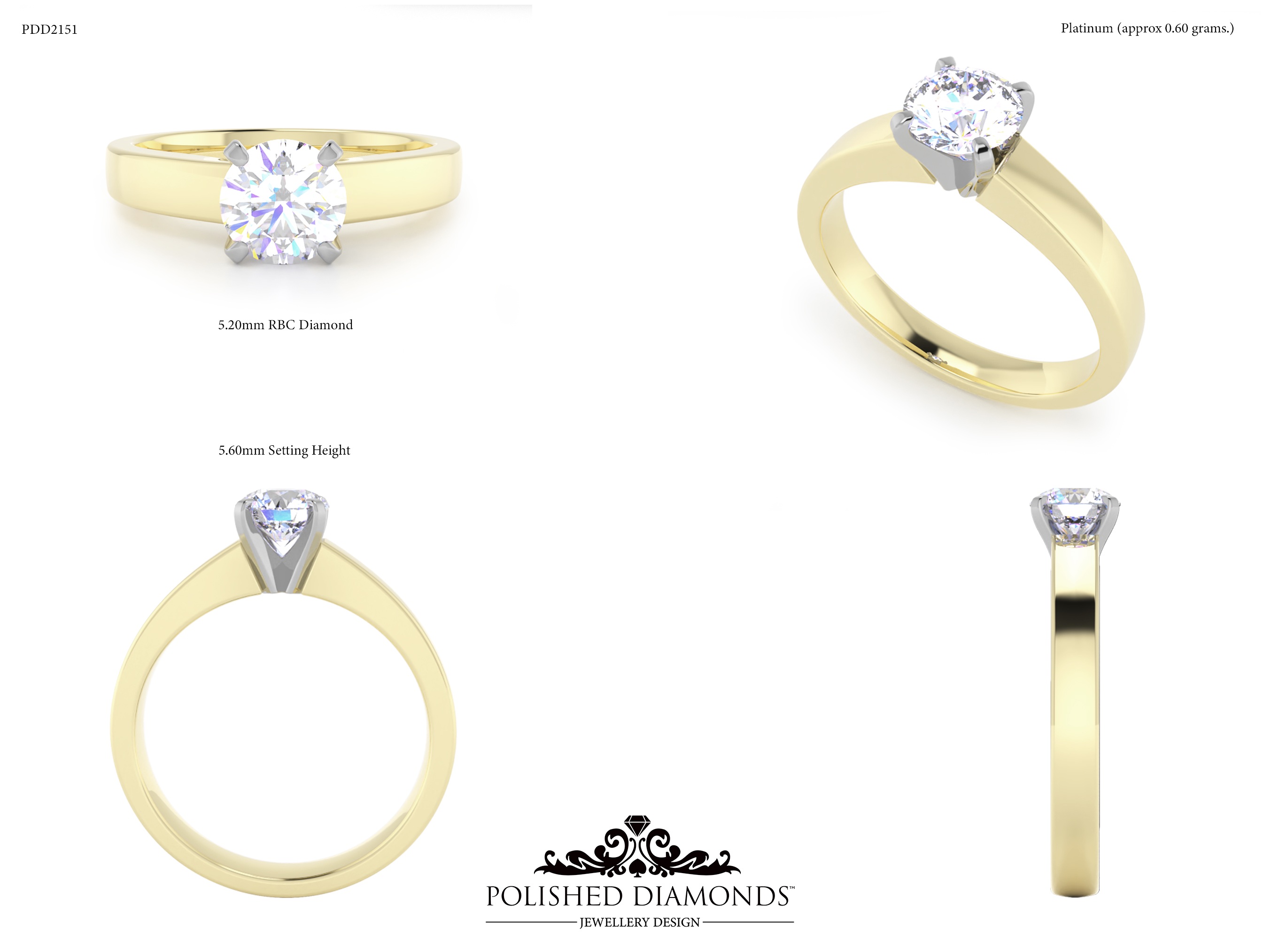Round Solitaire ring – PDD2151