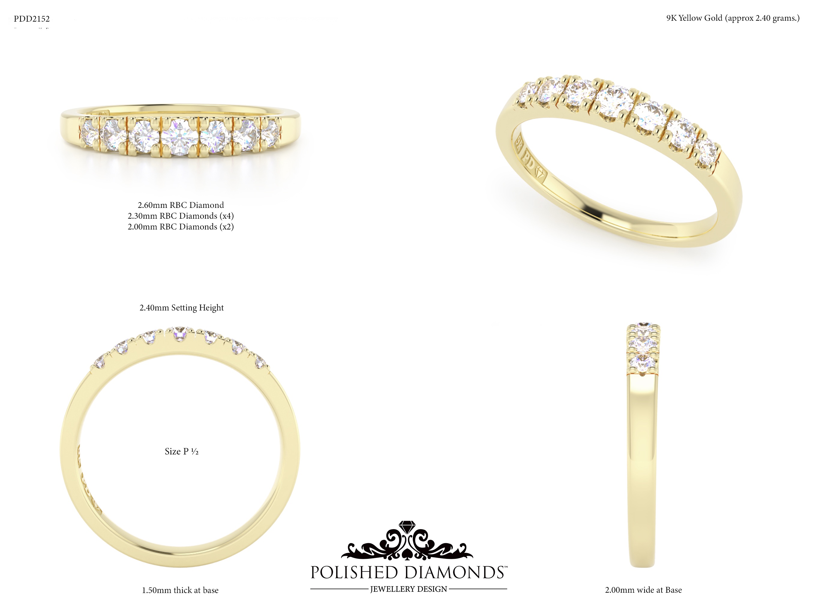 Ladys Wedding ring – PDD2152