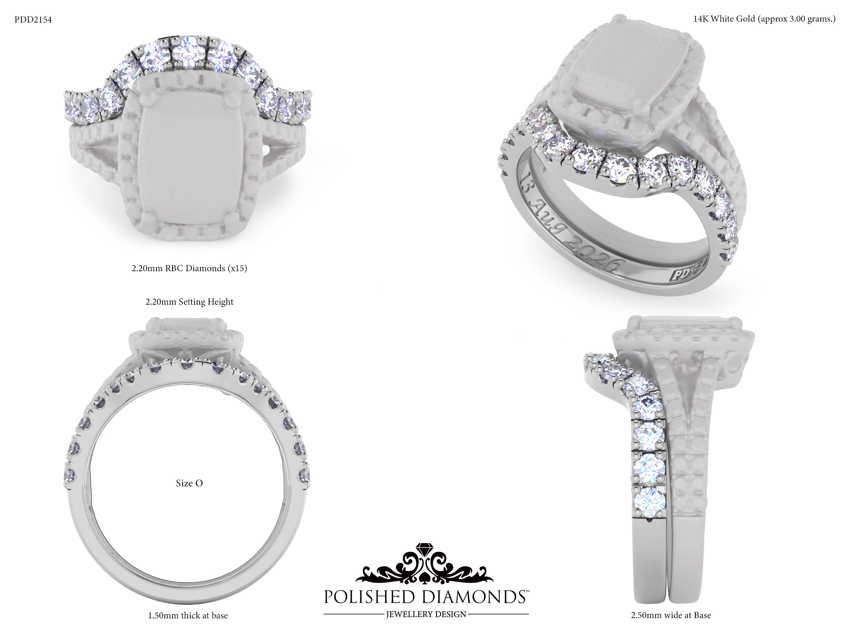 Ladys Wedding ring – PDD2154