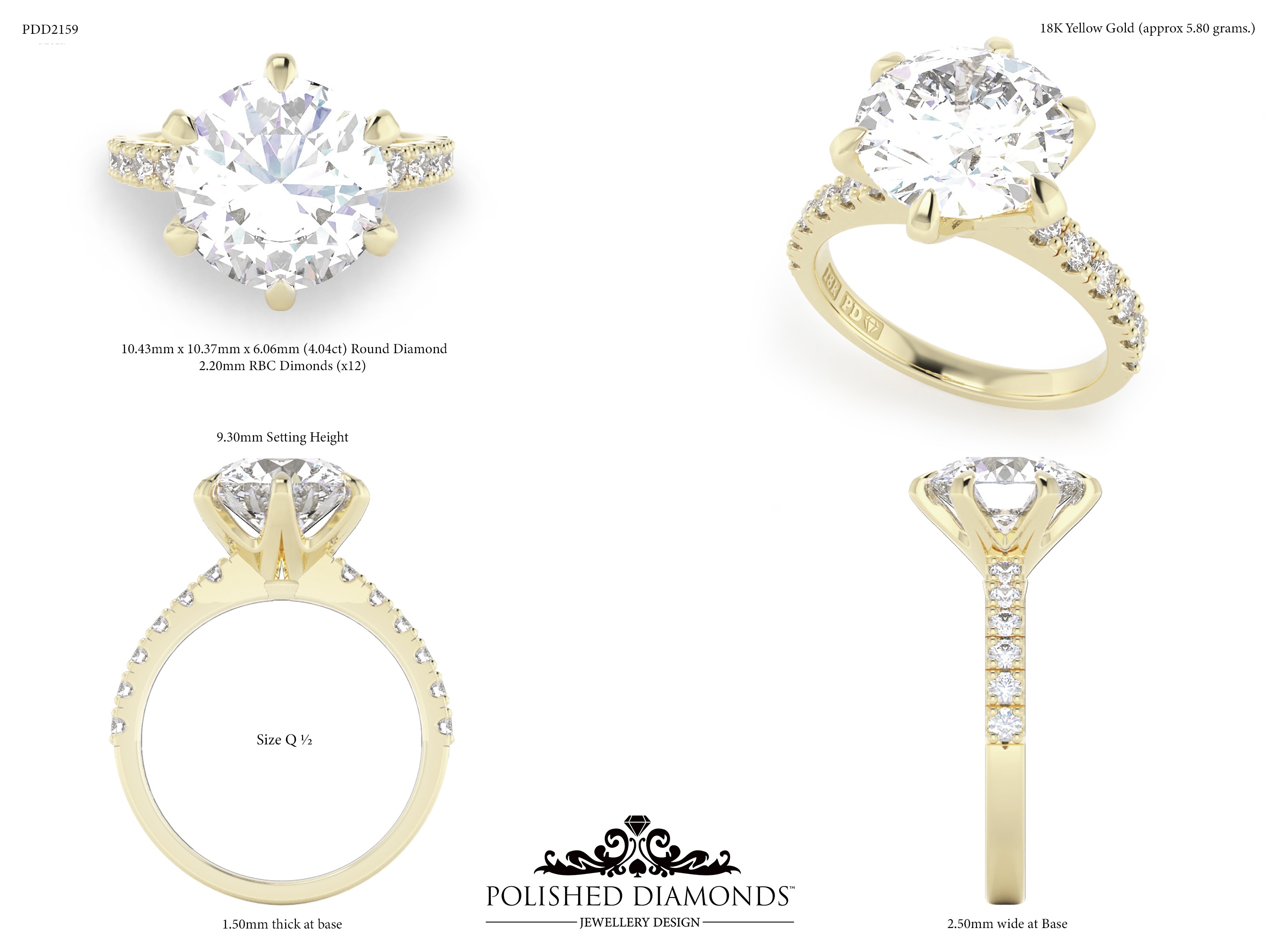 Round Solitaire ring – PDD2159