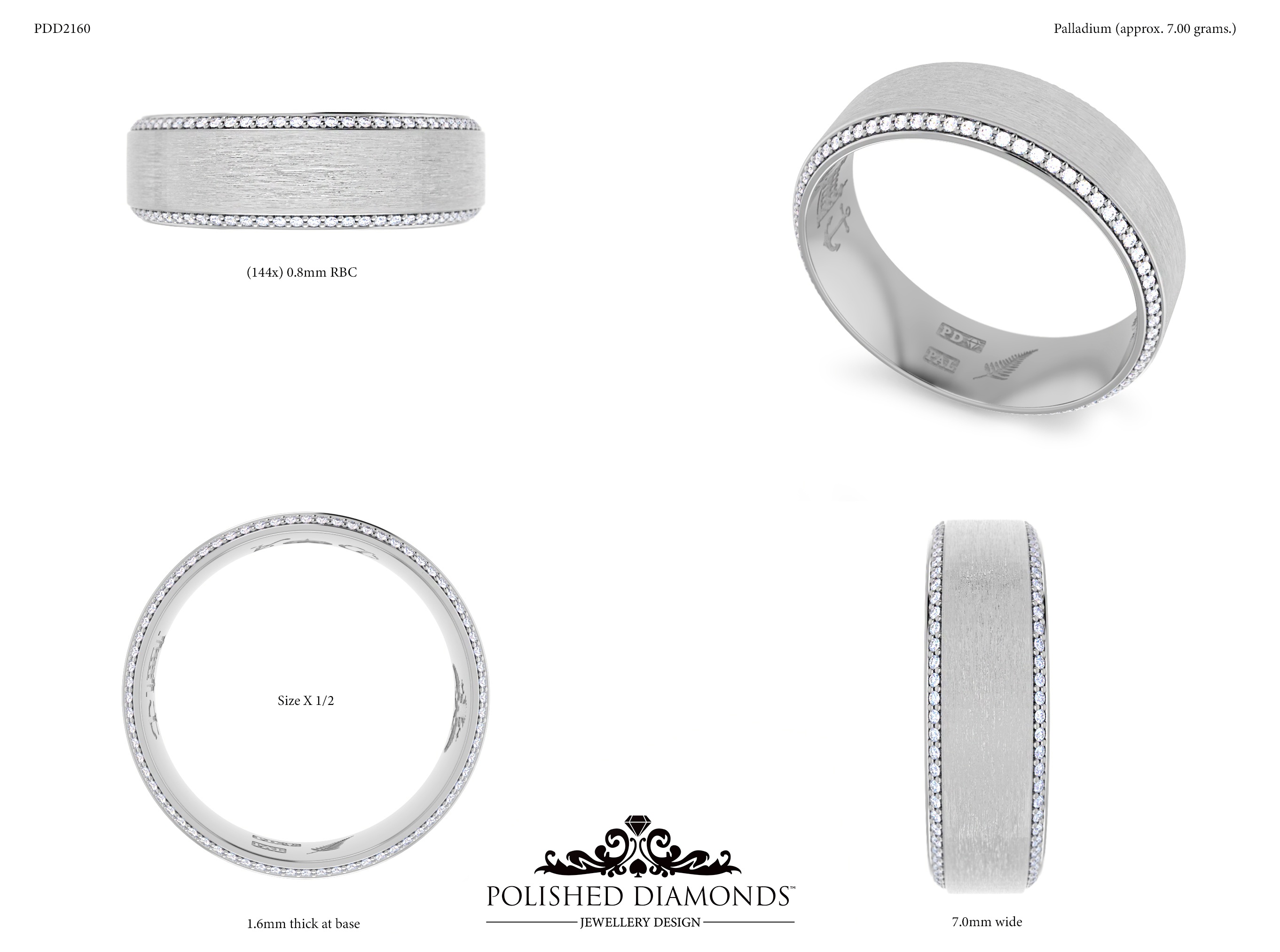 Gents Wedding ring – PDD2160