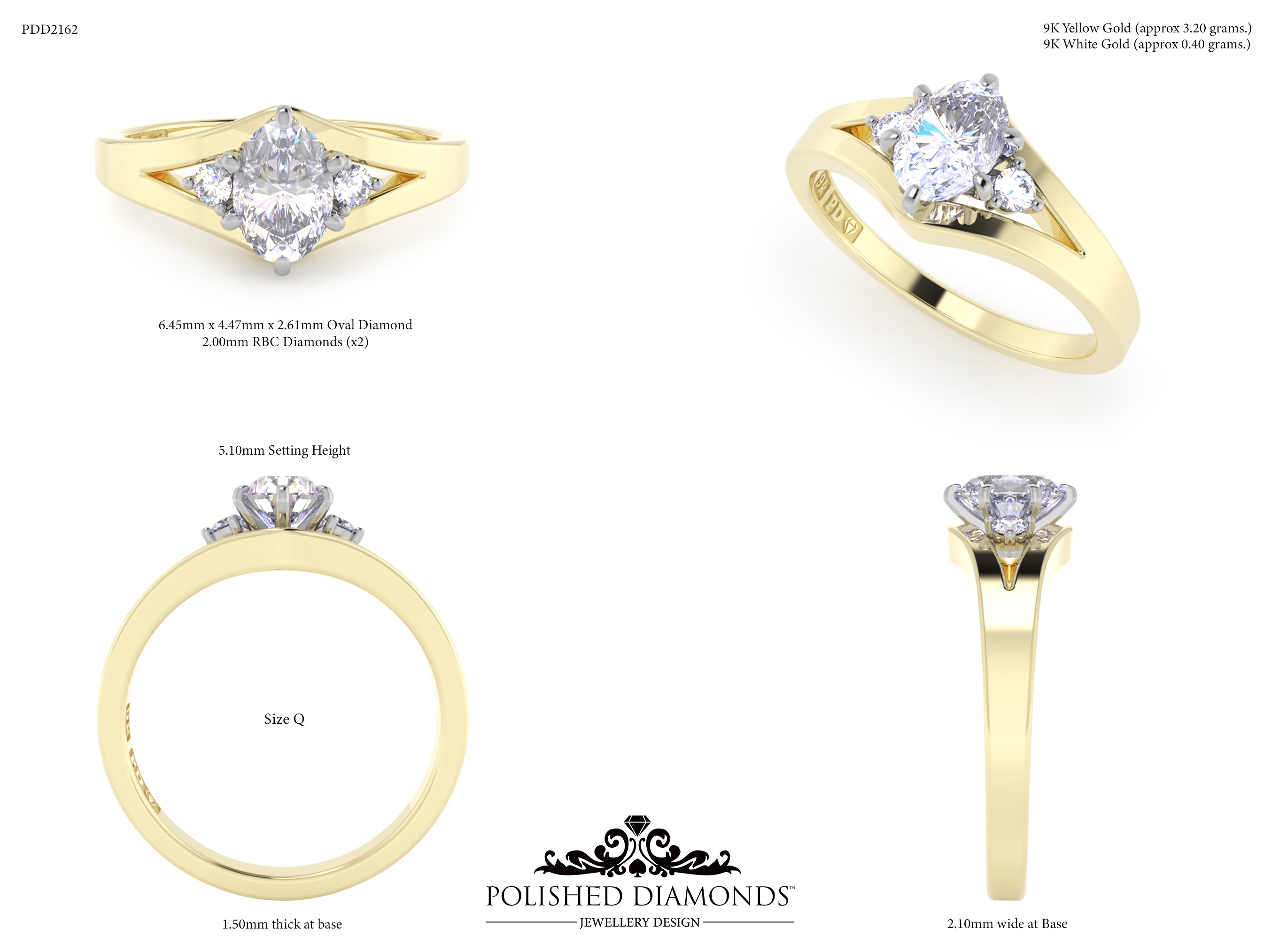 Oval Solitaire ring – PDD2162