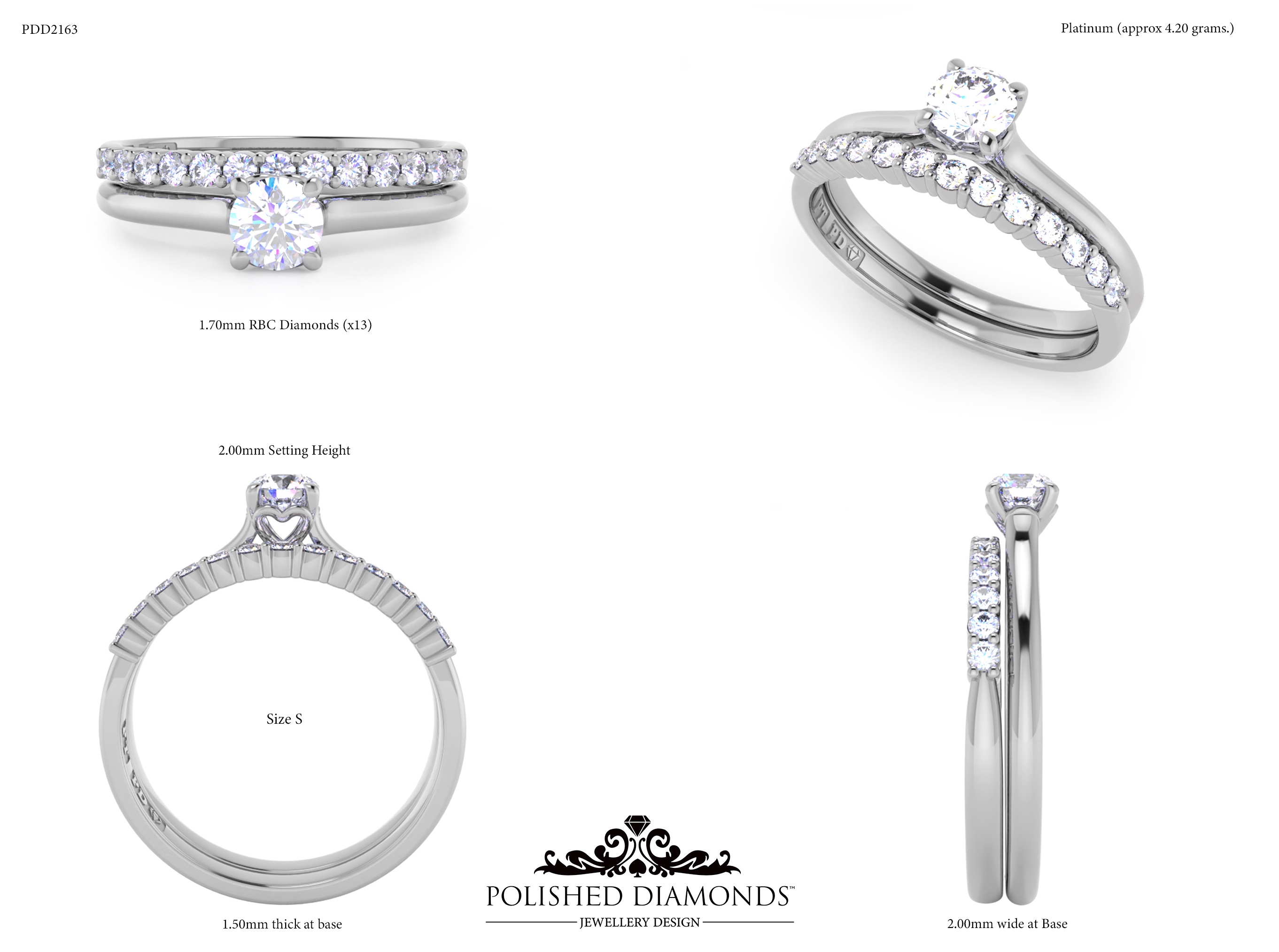 Ladys Wedding ring – PDD2163