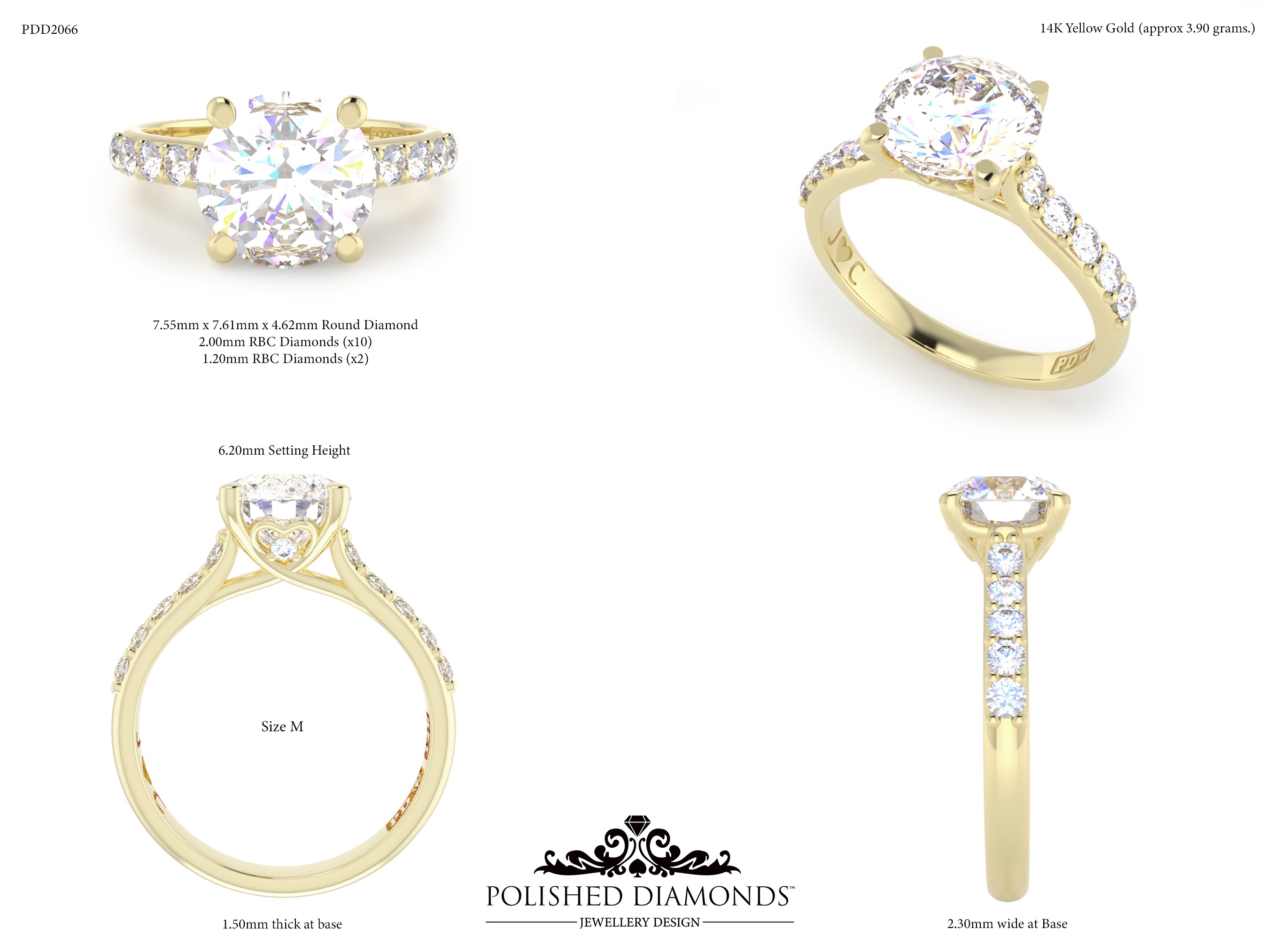 Round Solitaire ring – PDD2166