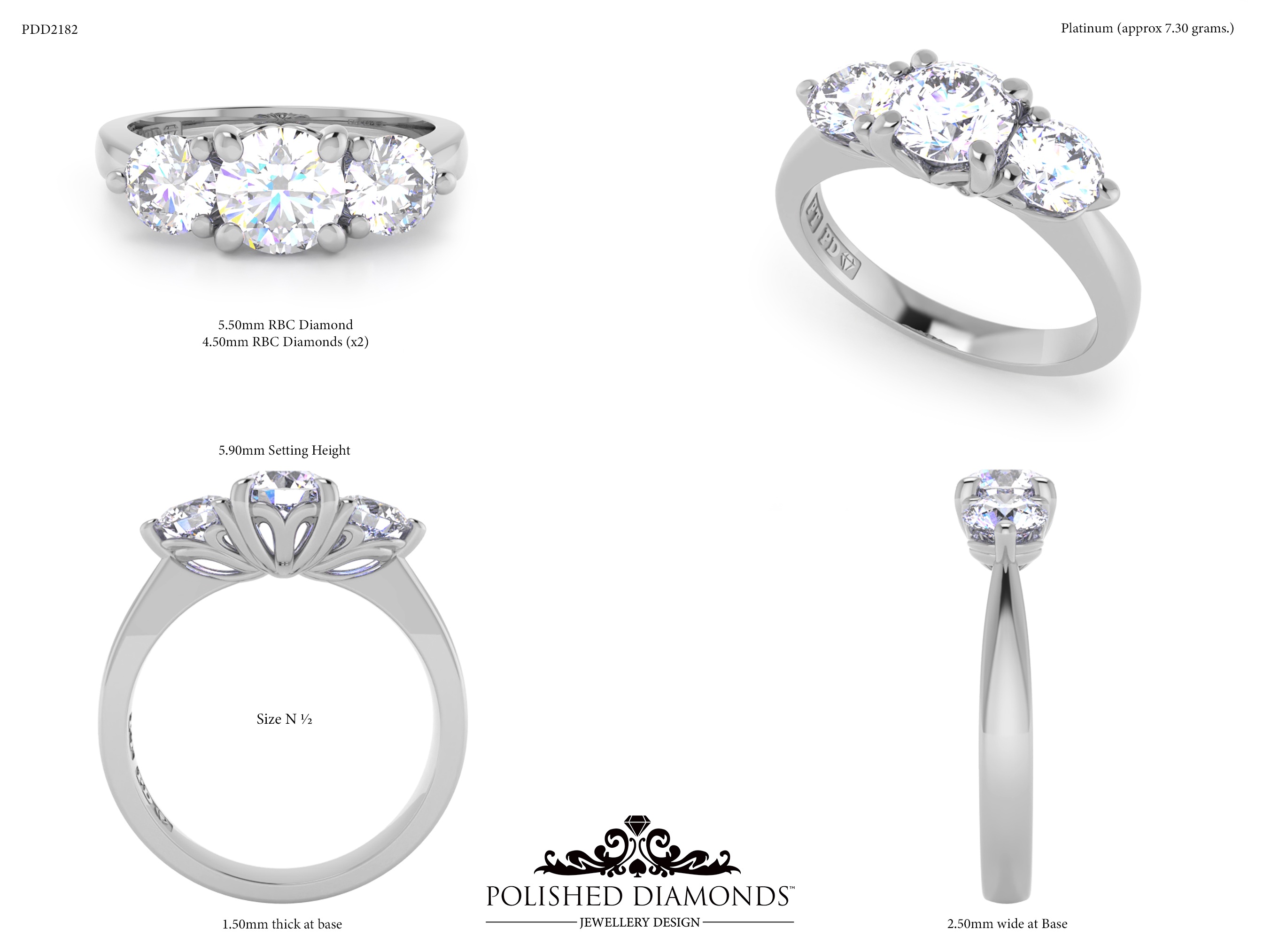 Round Trilogy ring – PDD2182