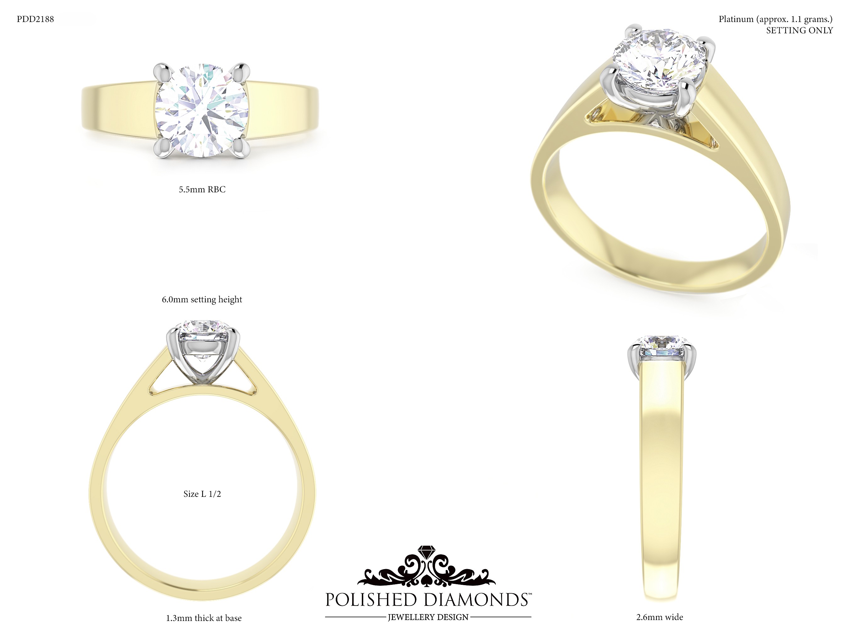 Round Solitaire ring – PDD2188