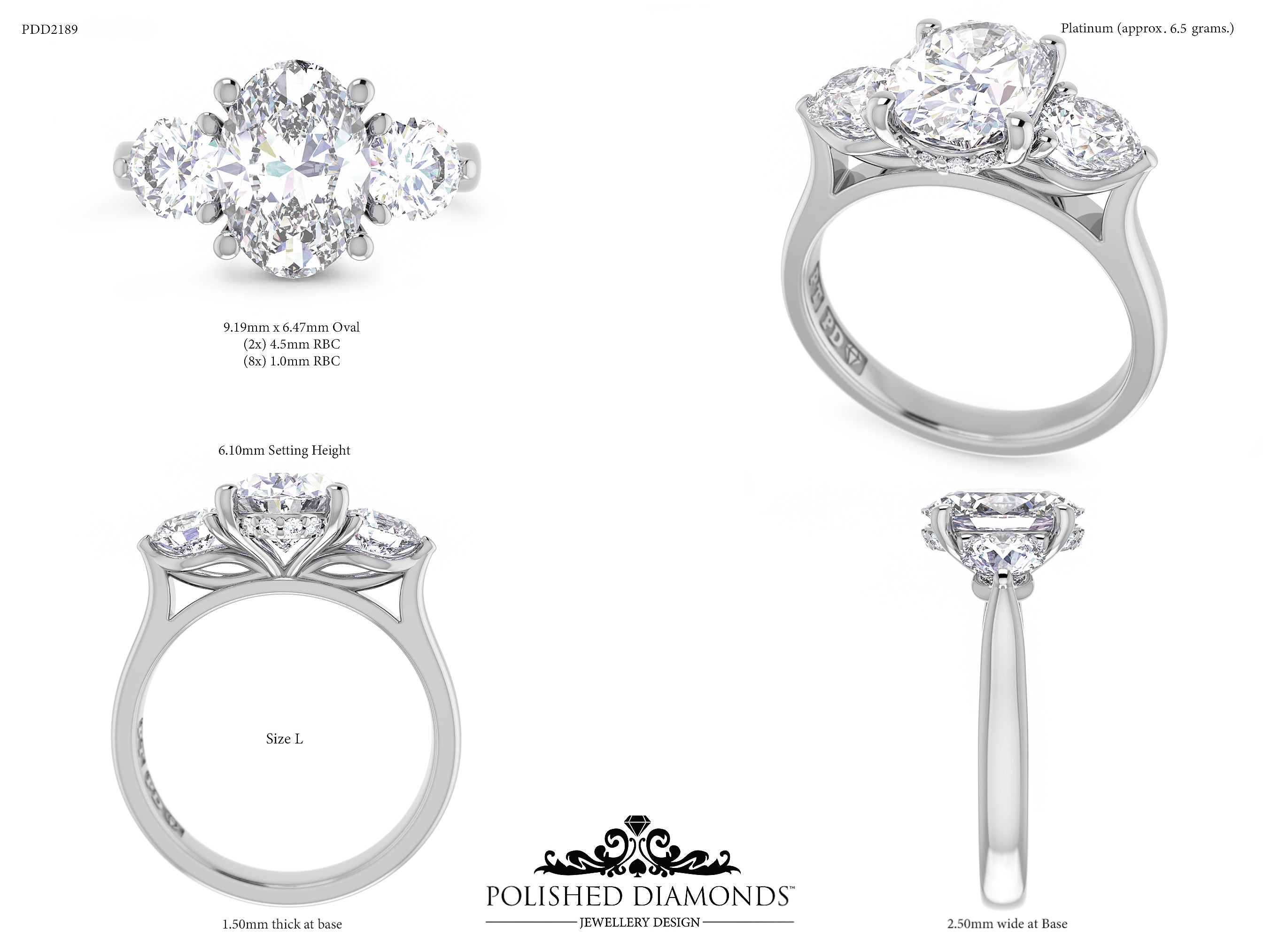 Oval Trilogy ring – PDD2189V2