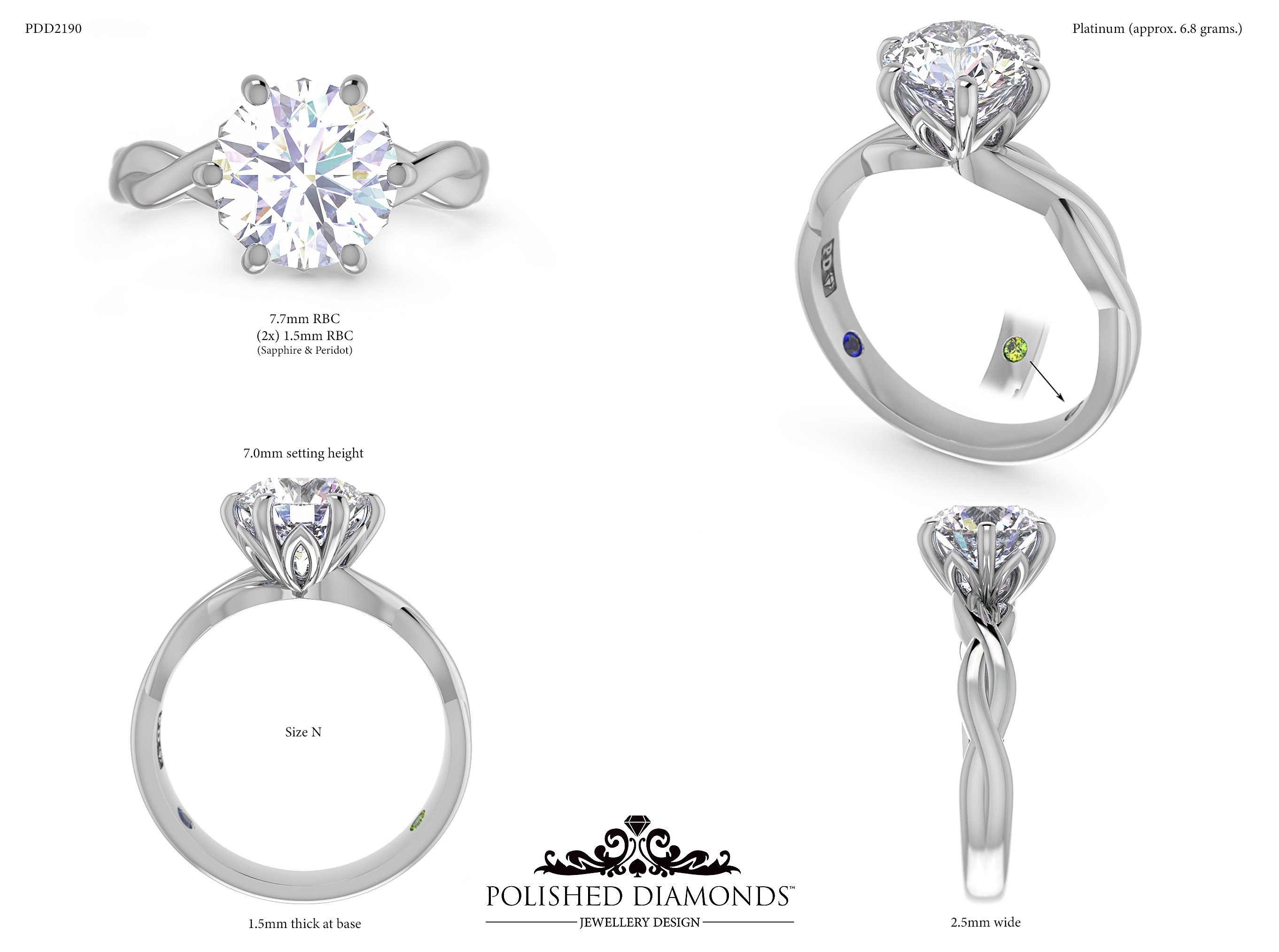Round Solitaire ring – PDD2190