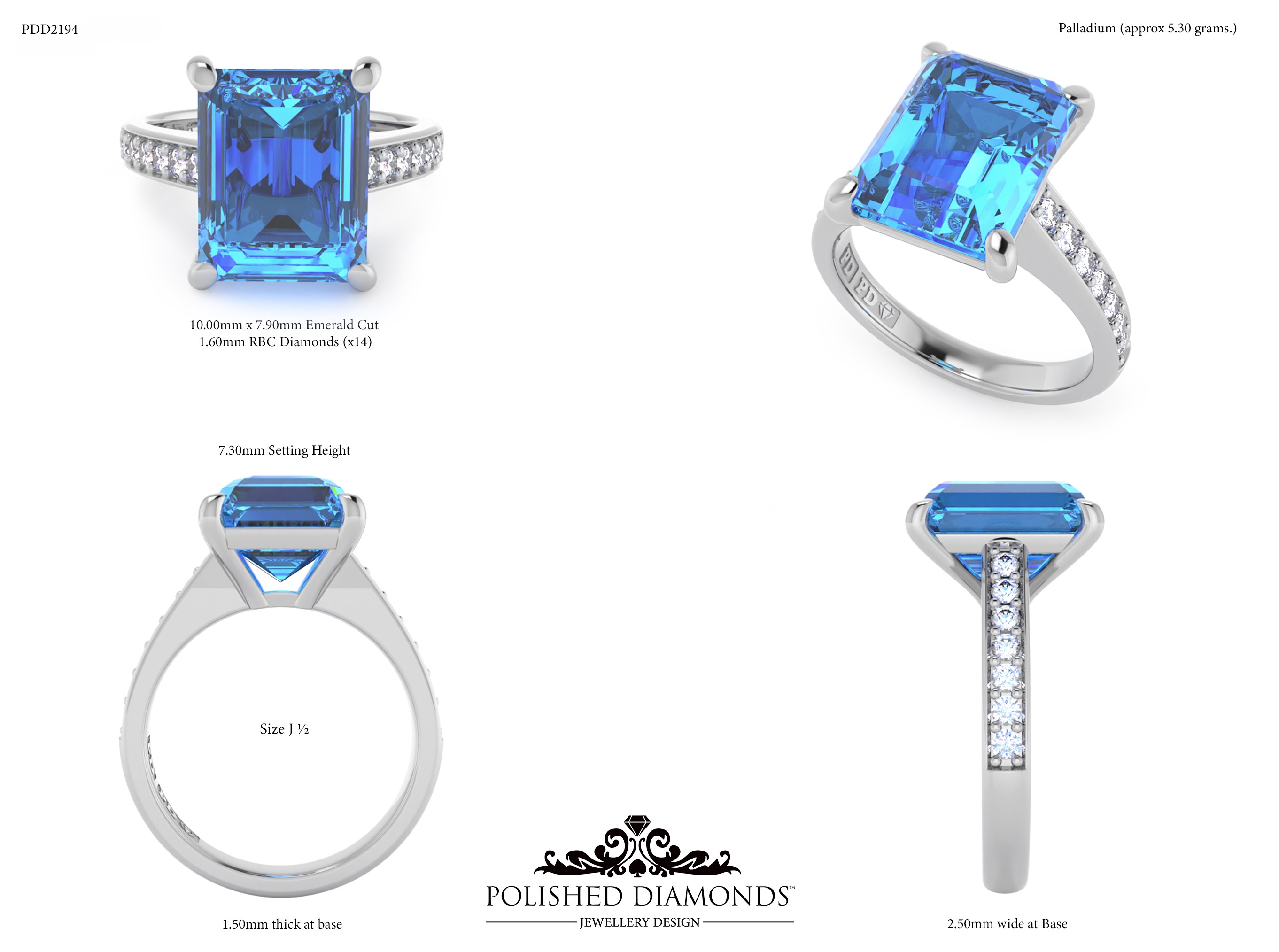 Emerald Solitaire ring – PDD2194
