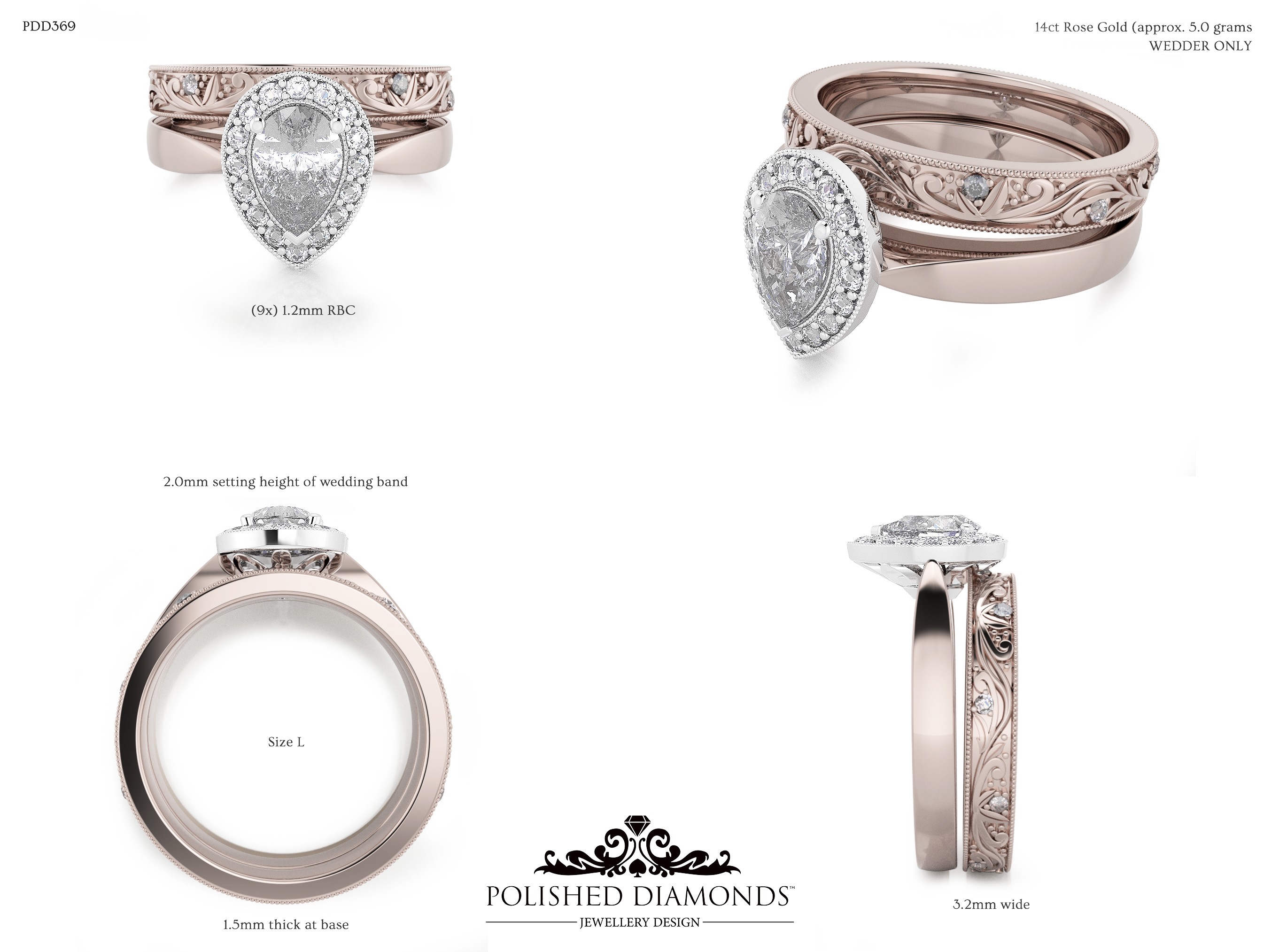 Ladys Wedding ring – PDD368
