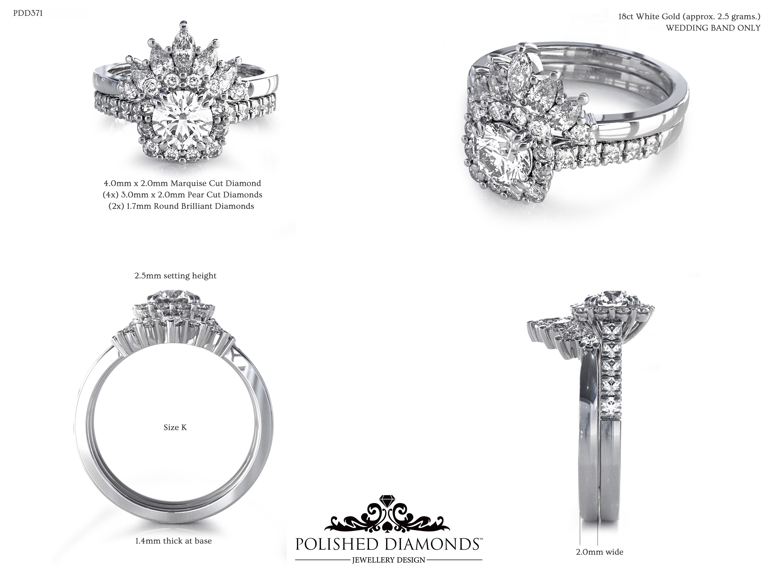 Ladys Wedding ring – PDD371