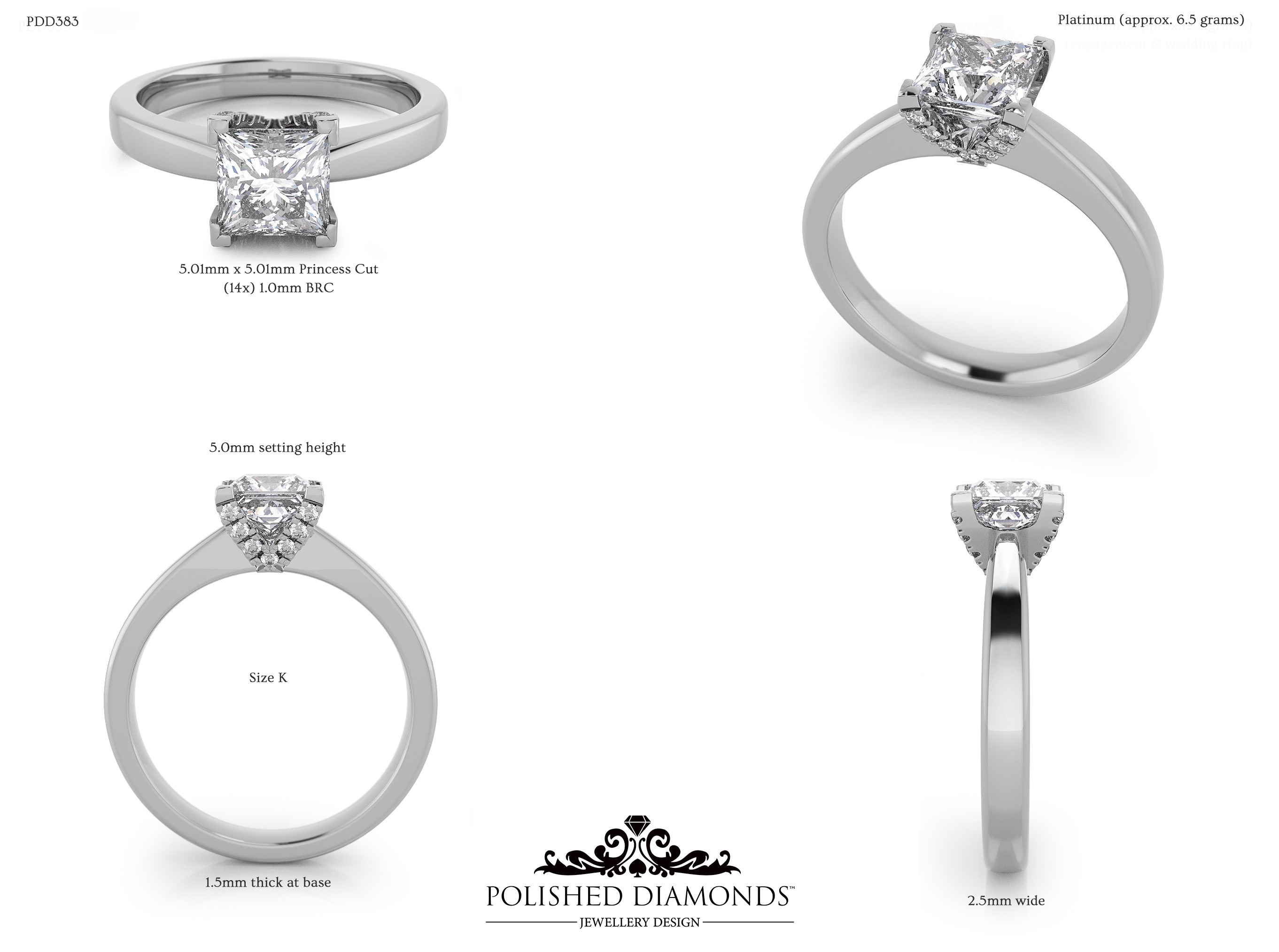 Princess Solitaire ring – PDD383