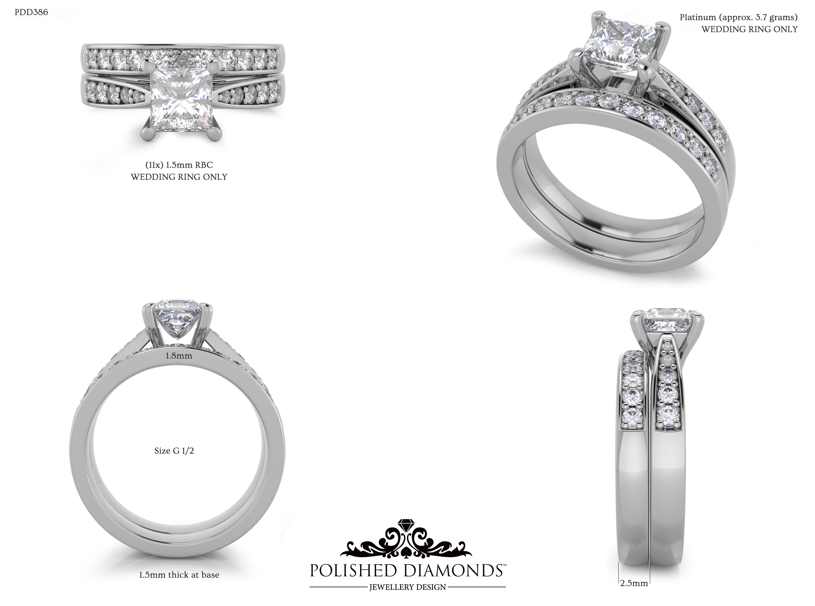 Ladys Wedding ring – PDD386