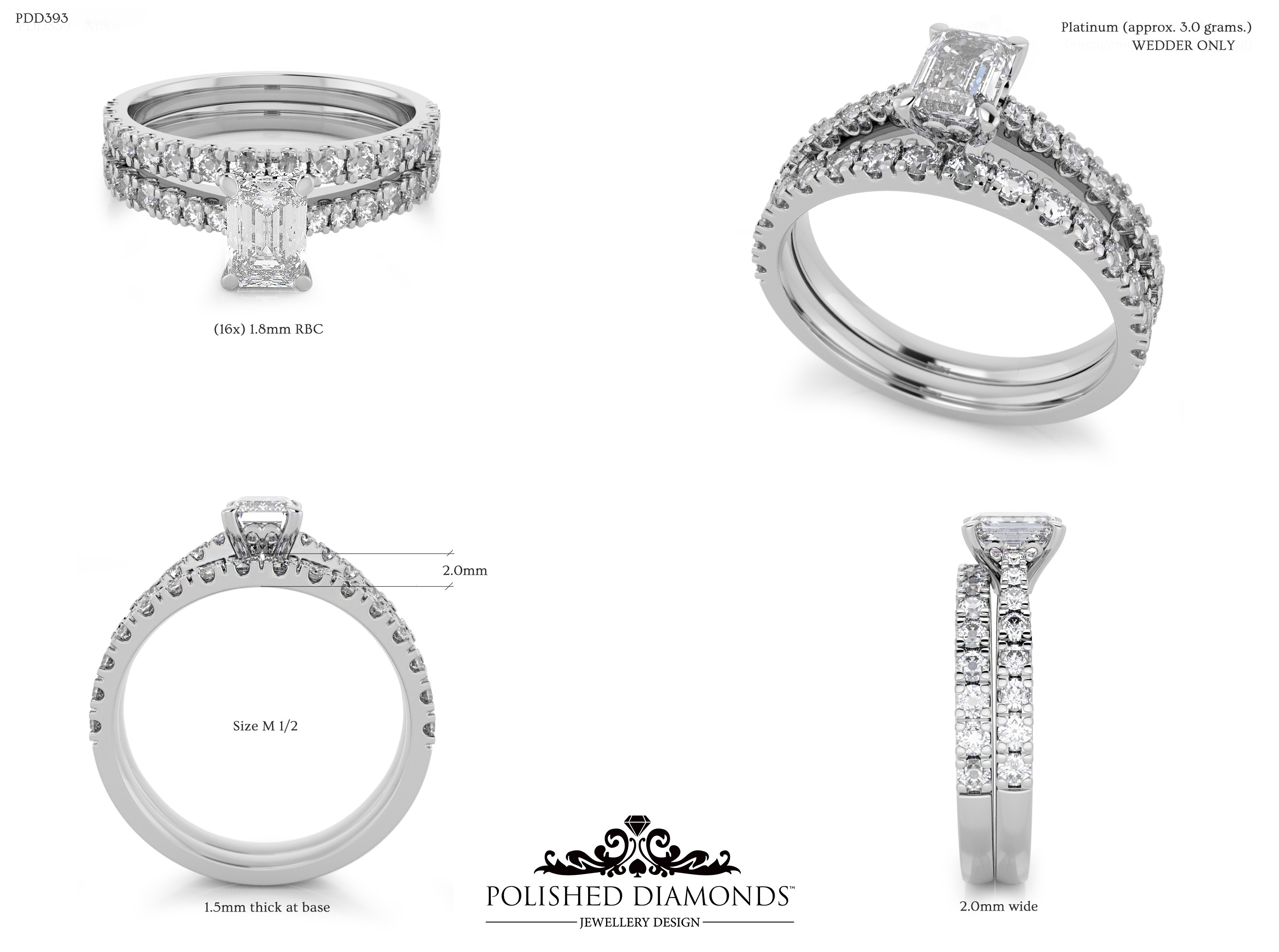 Ladys Wedding ring – PDD393