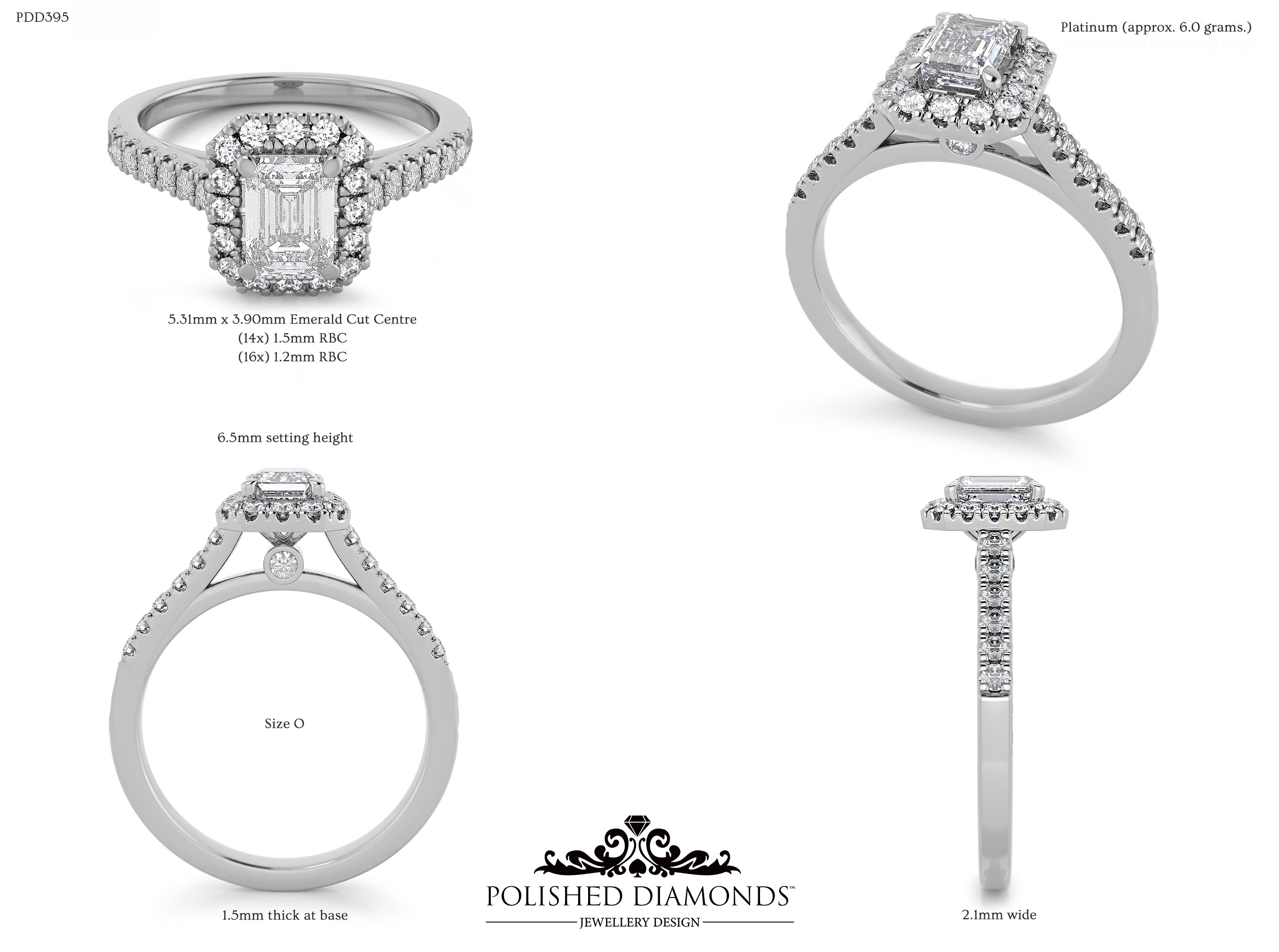 Emerald Halo ring – PDD395