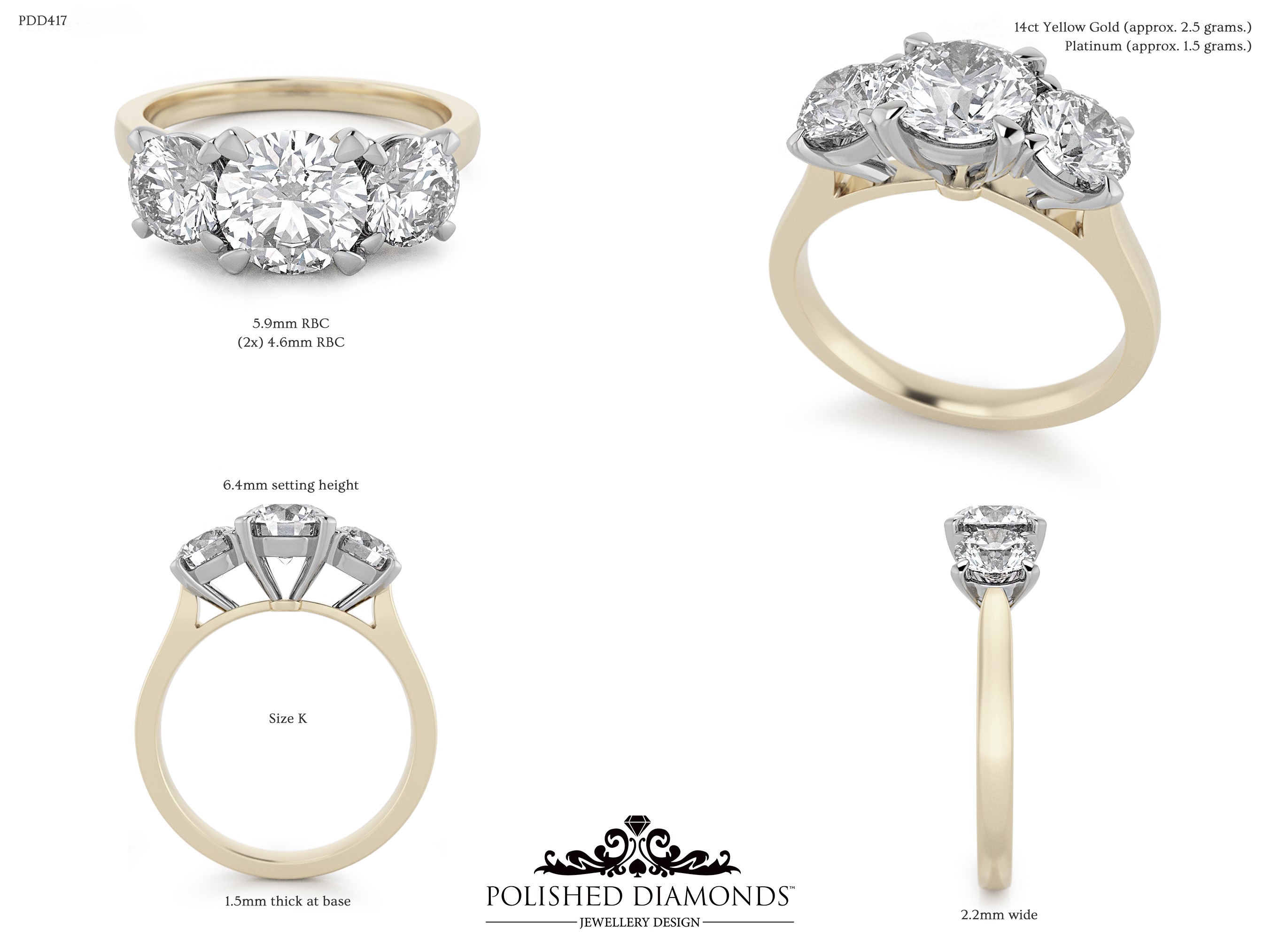 Round Trilogy ring – PDD417