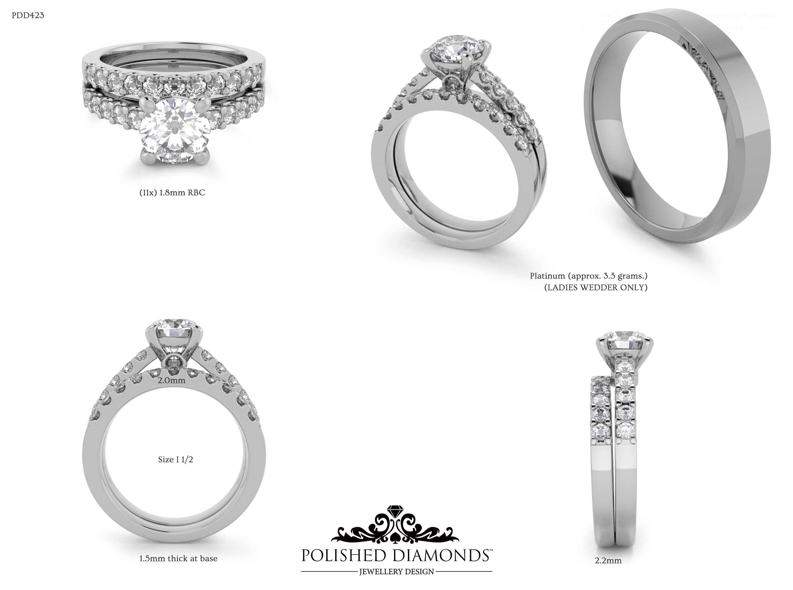 Ladys Wedding ring – PDD423