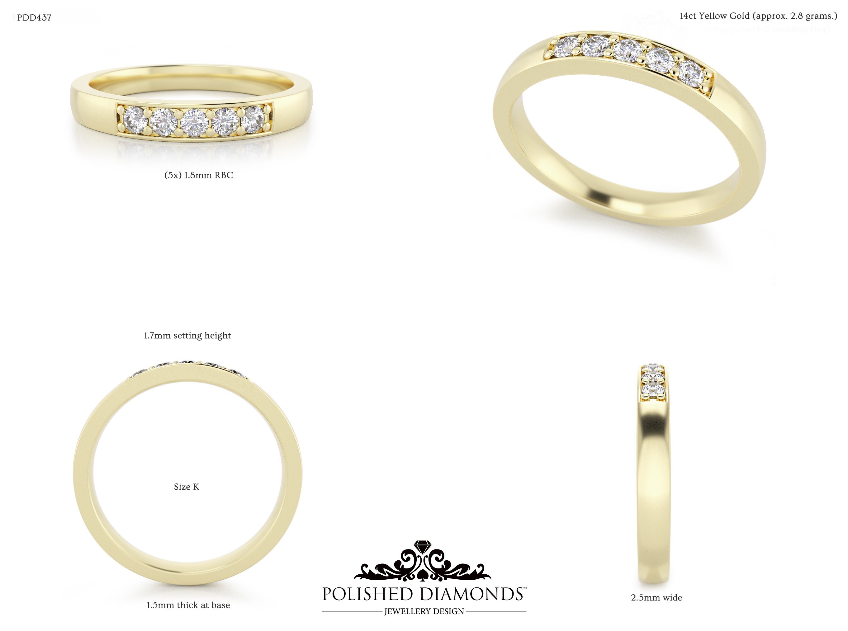 Ladys Wedding ring – PDD437