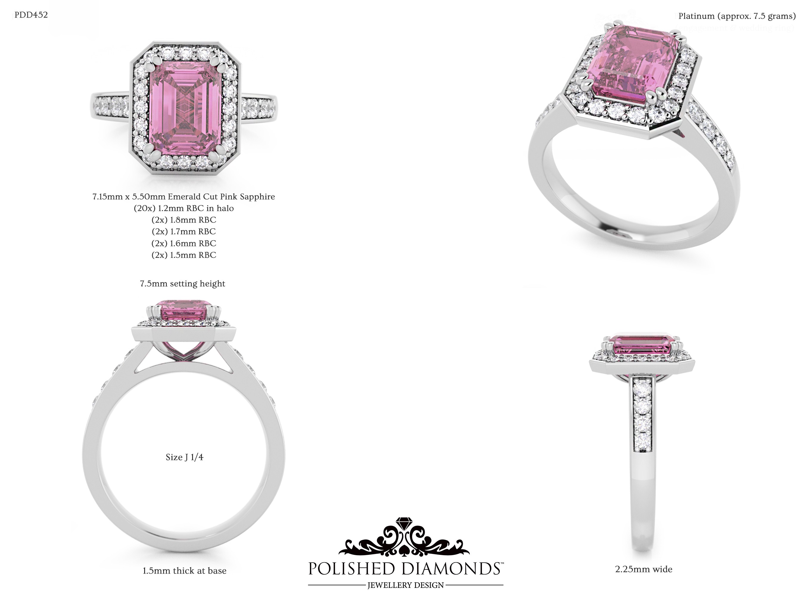 Emerald Halo ring – PDD452