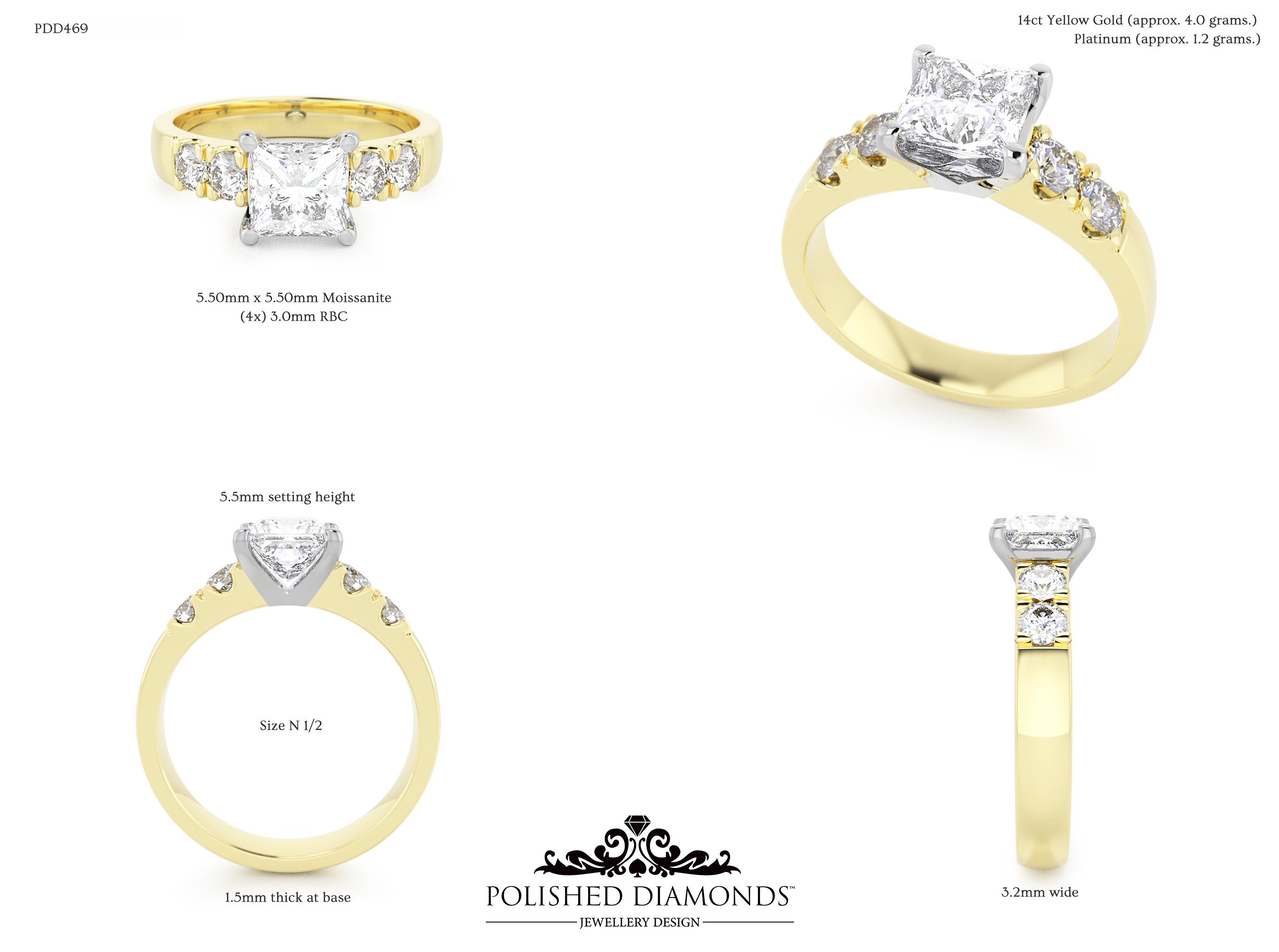 Princess Solitaire ring – PDD469