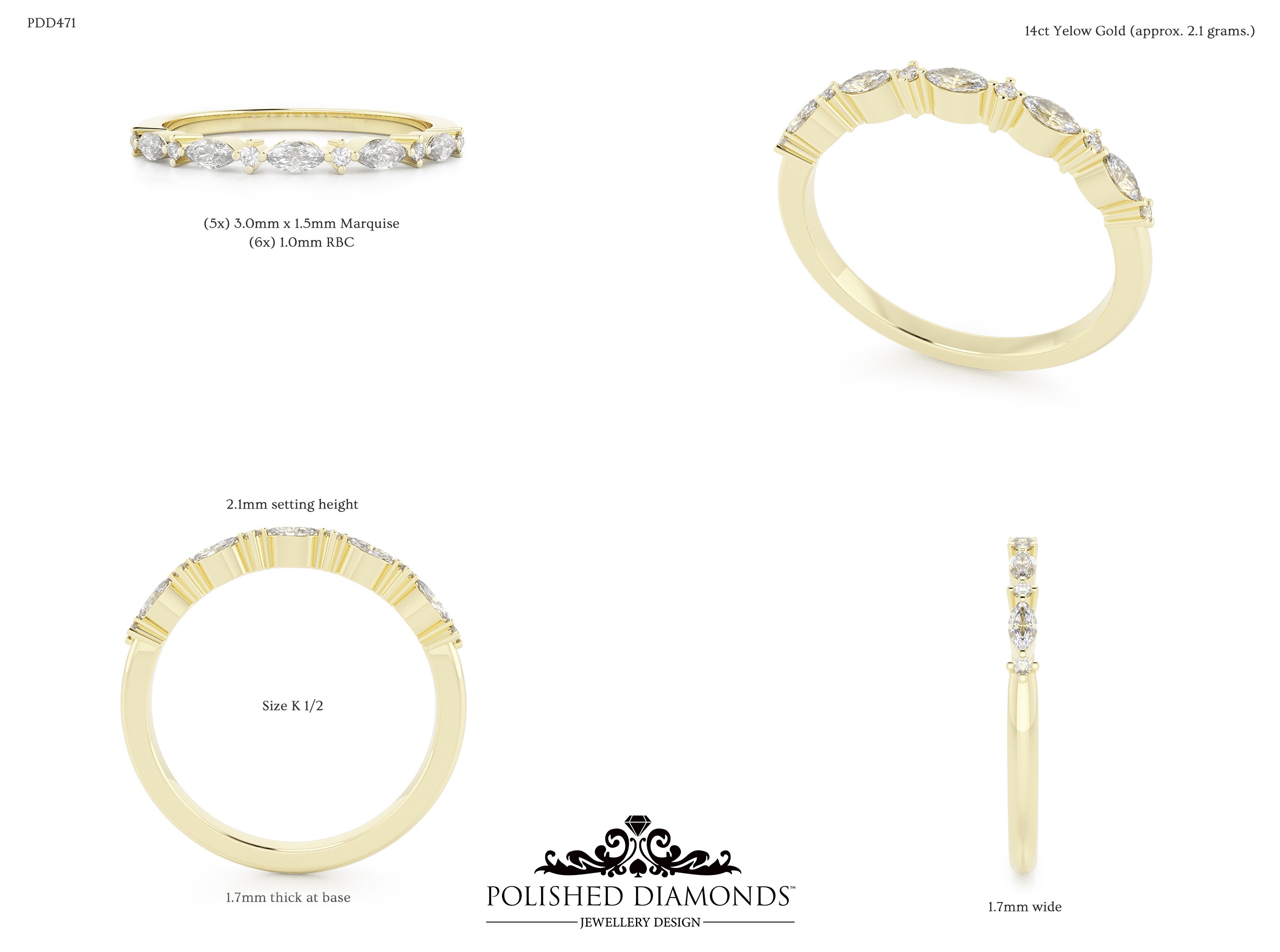 Ladys Wedding ring – PDD471