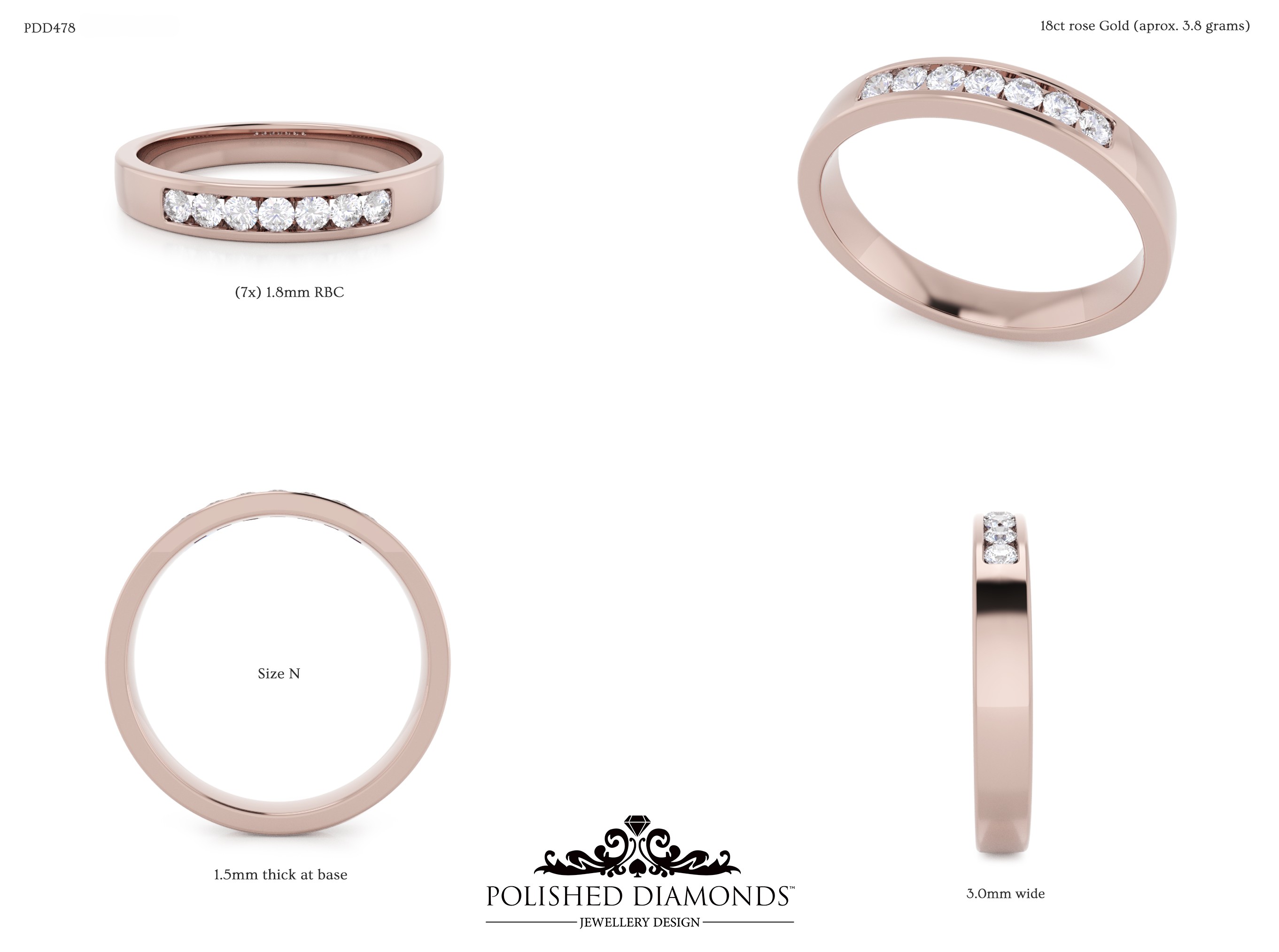 Ladys Wedding ring – PDD478