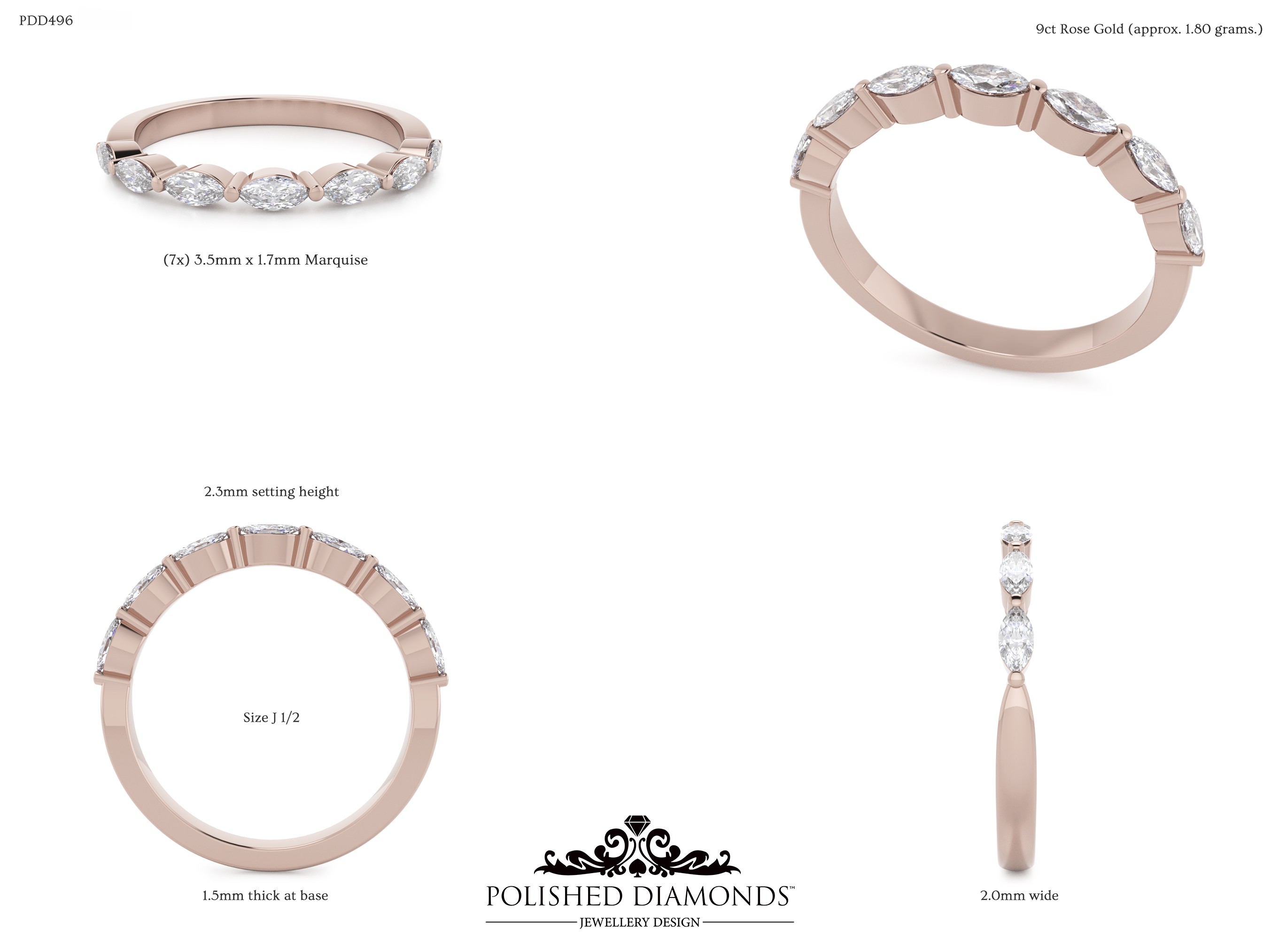 Ladys Wedding ring – PDD496