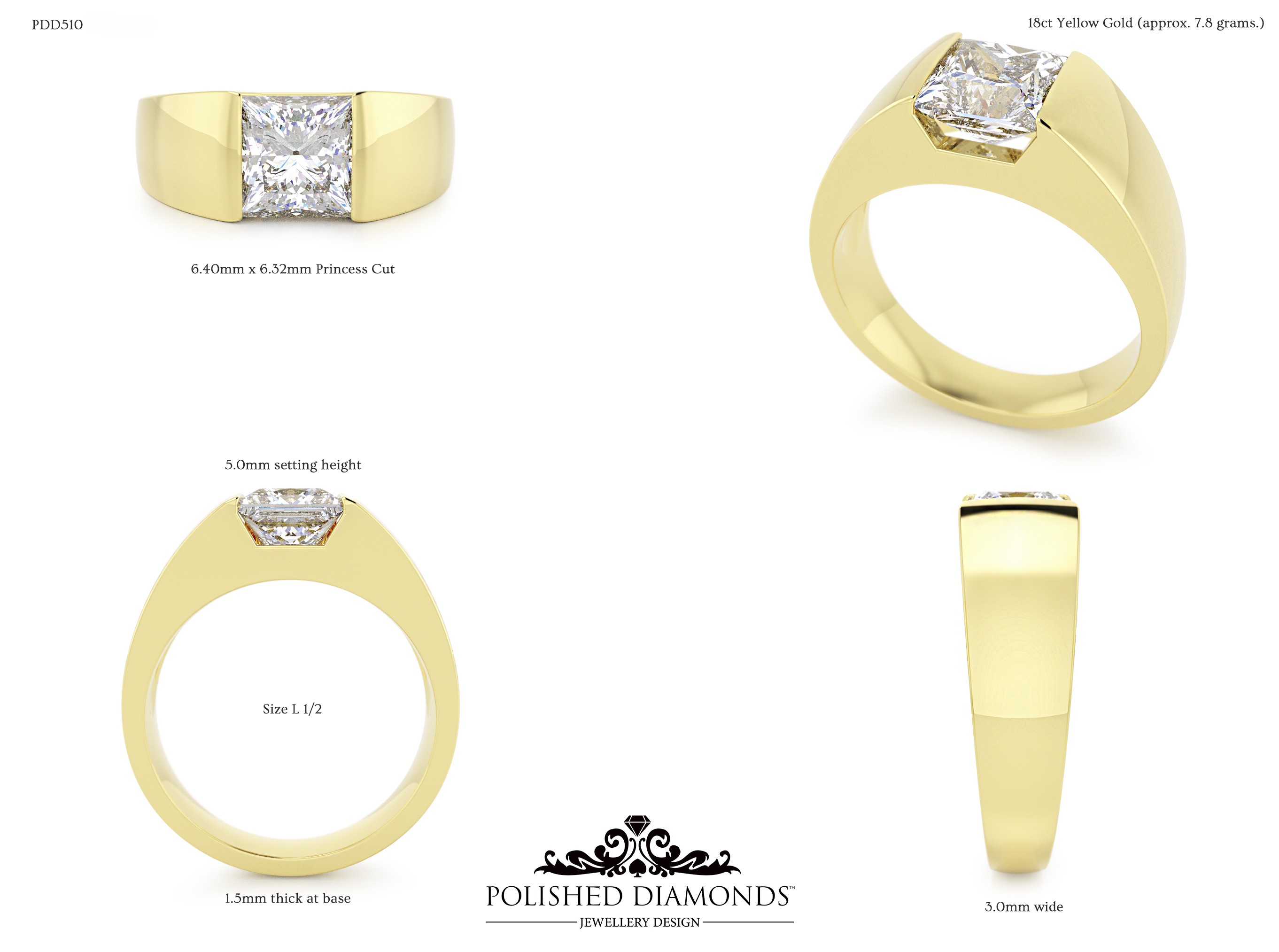 Princess Solitaire ring – PDD510