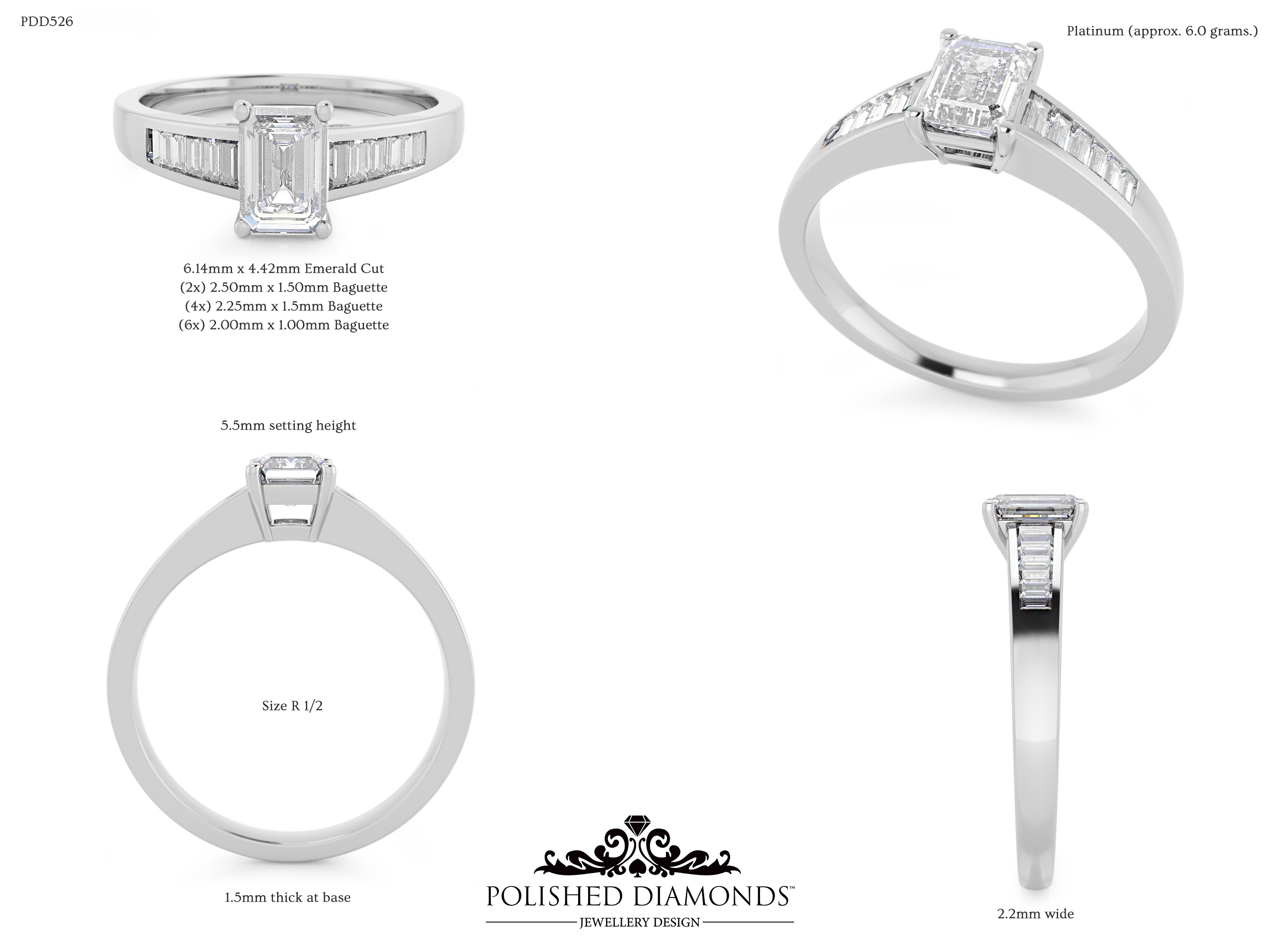 Emerald Solitaire ring – PDD526