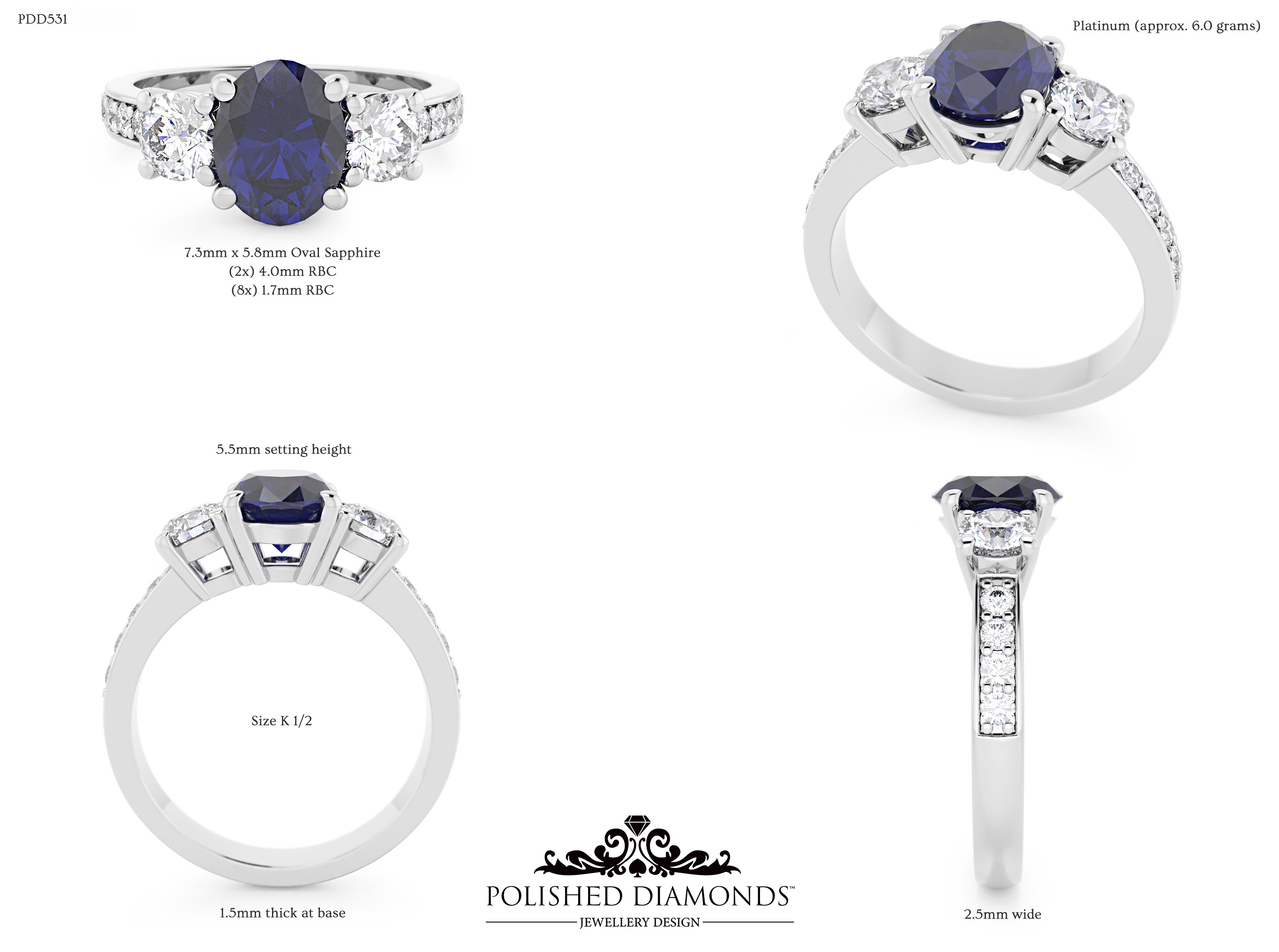 Oval Trilogy ring – PDD531