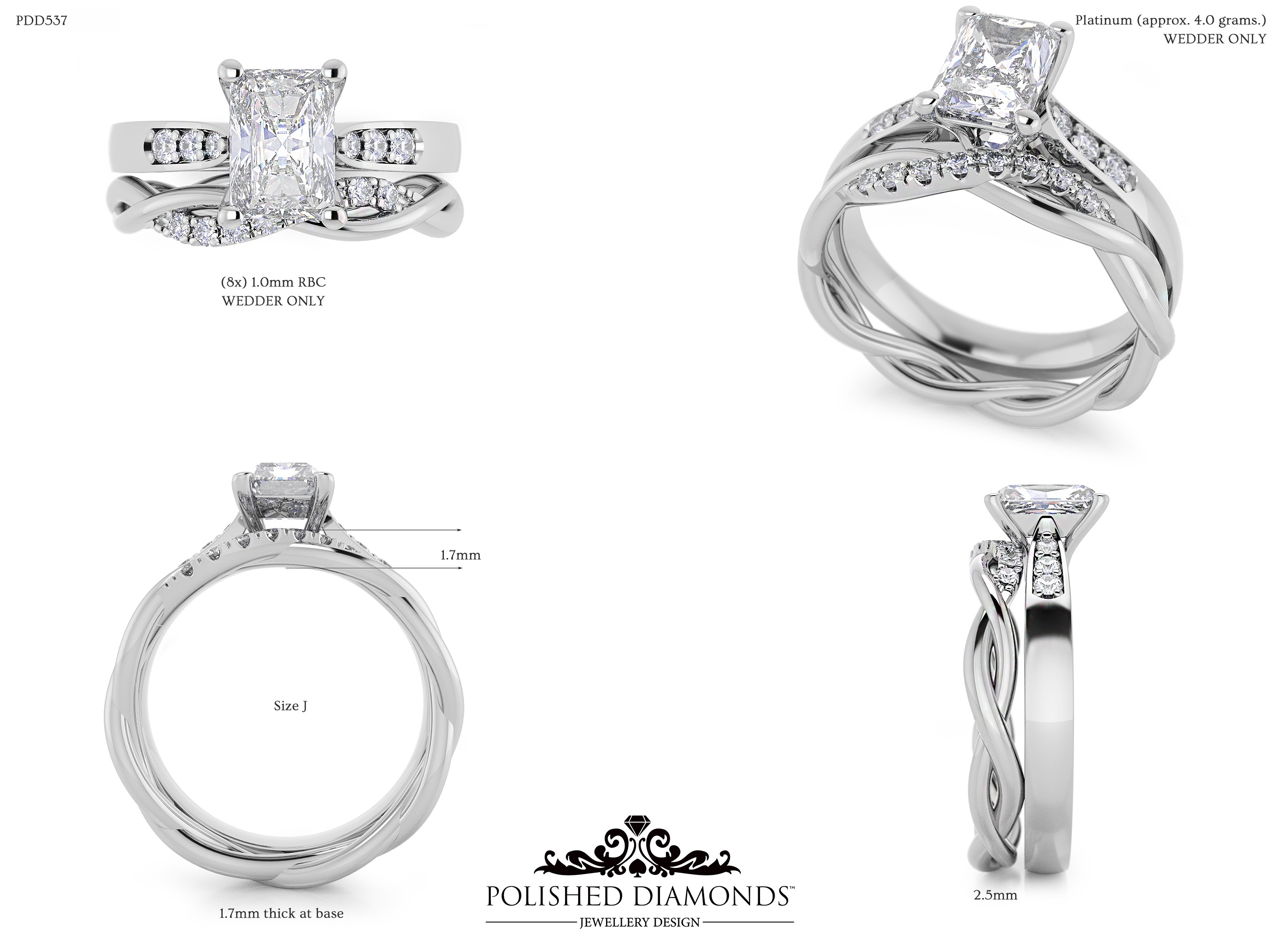 Ladys Wedding ring – PDD537