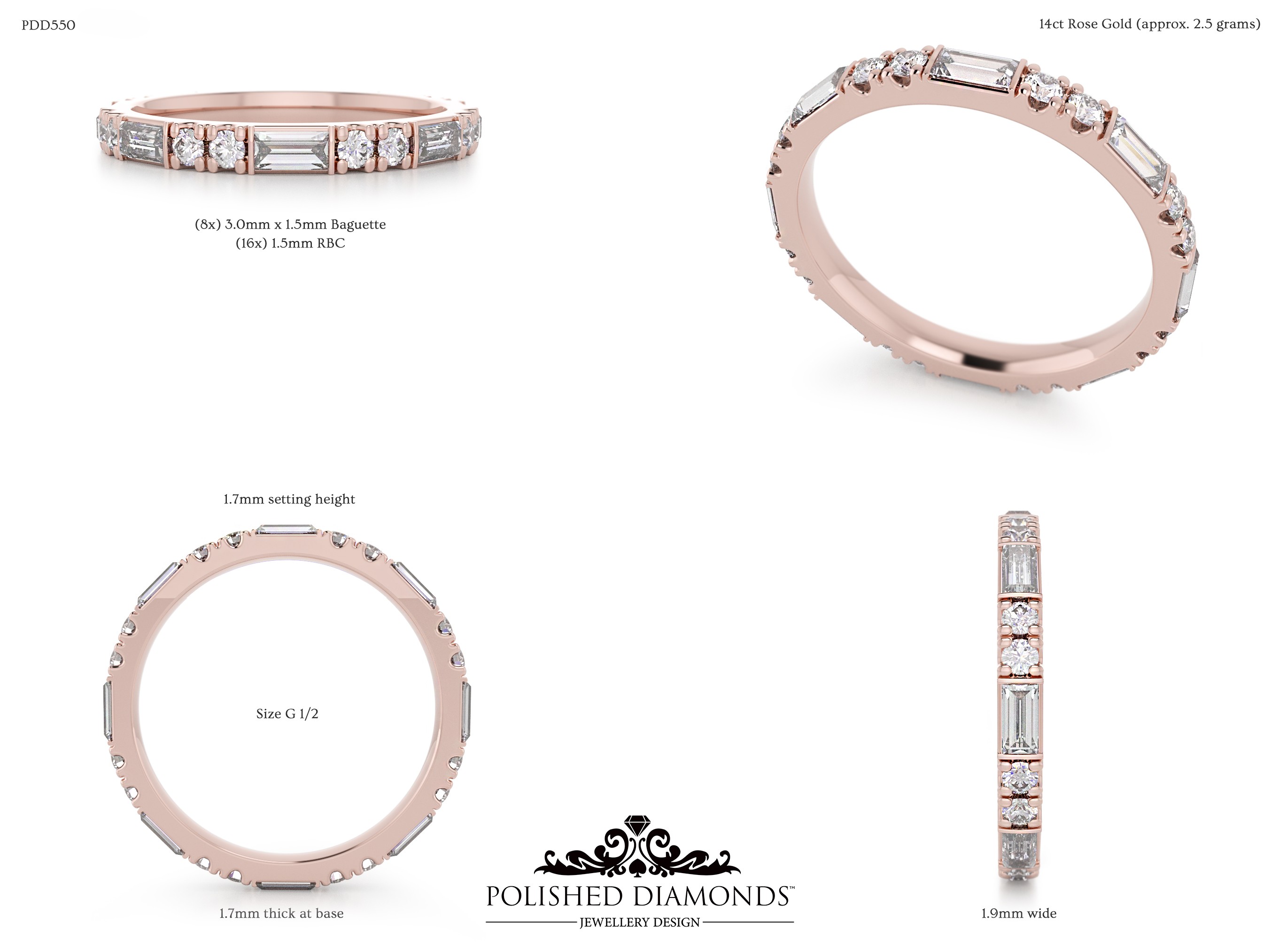 Ladys Wedding ring – PDD550