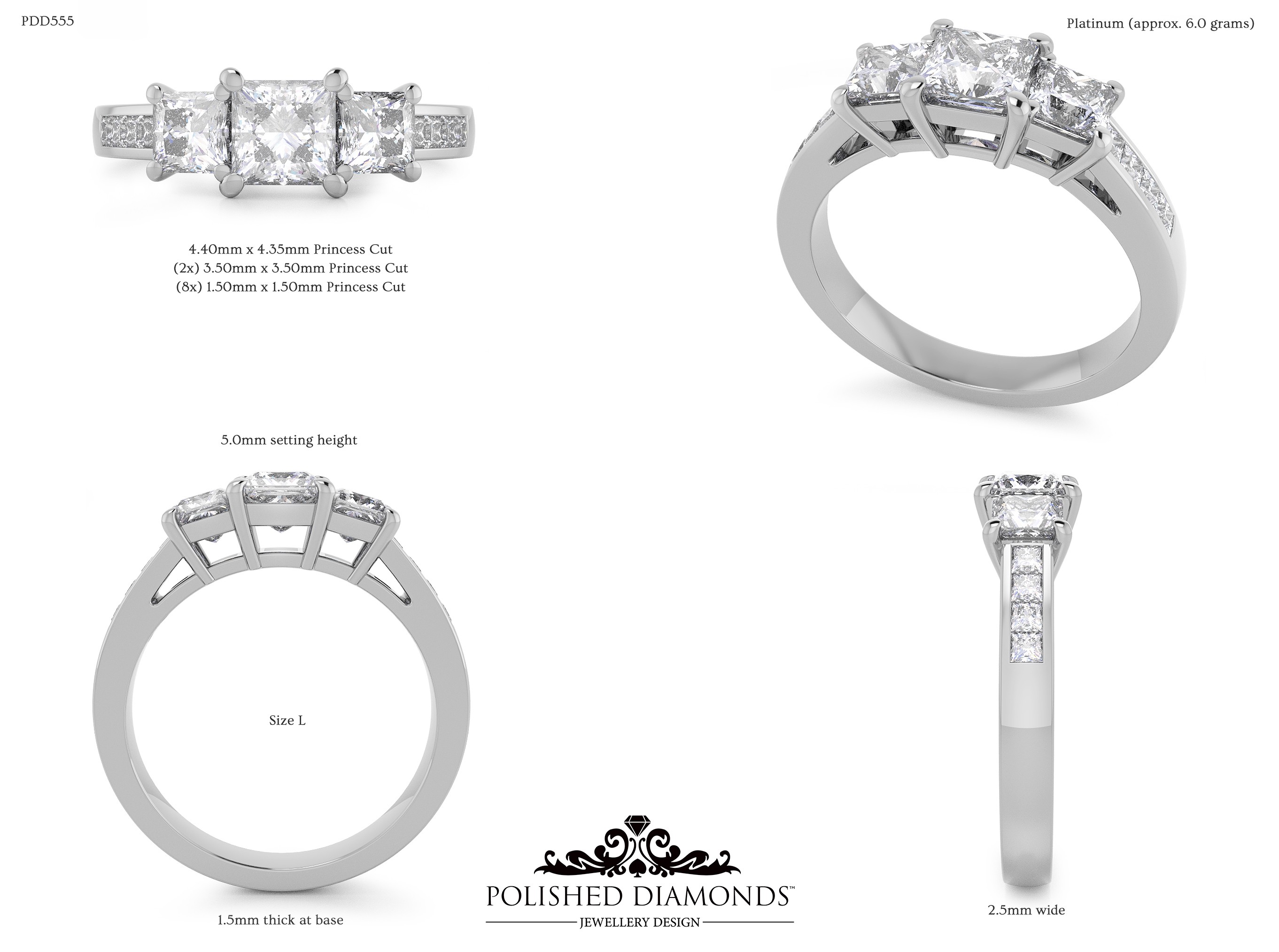 Princess Trilogy ring – PDD555