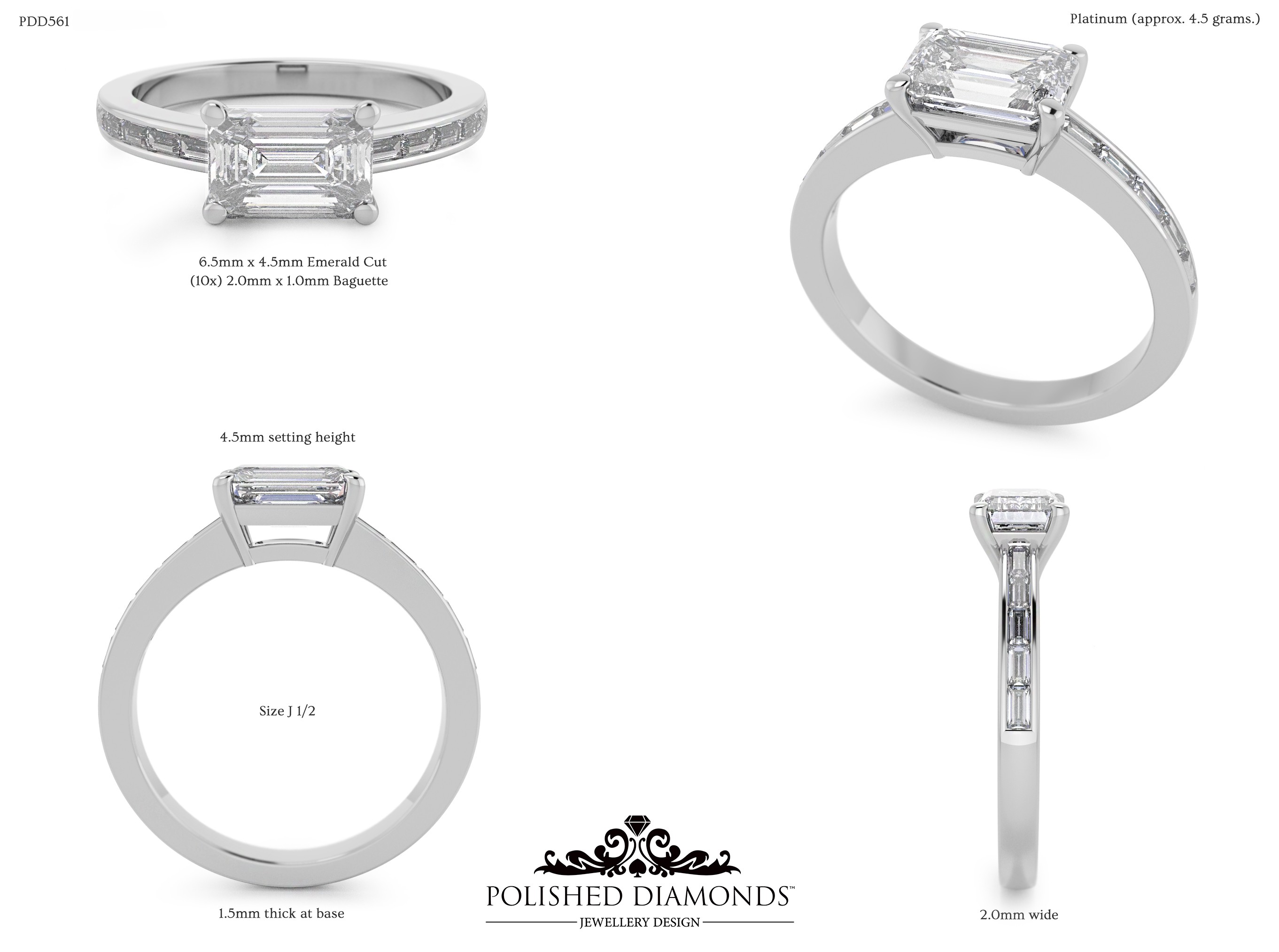 Emerald Solitaire ring – PDD561