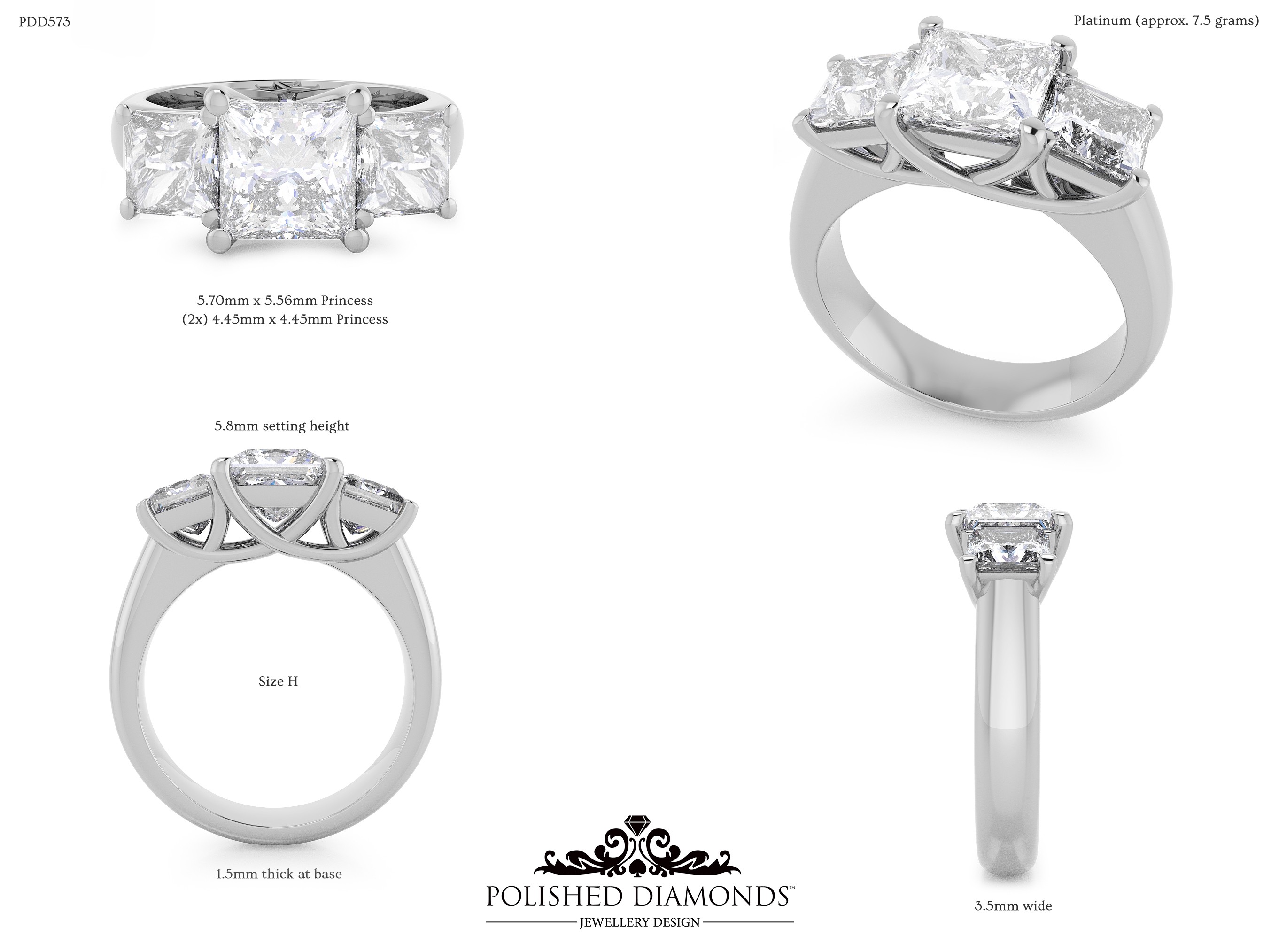 Princess Trilogy ring – PDD573