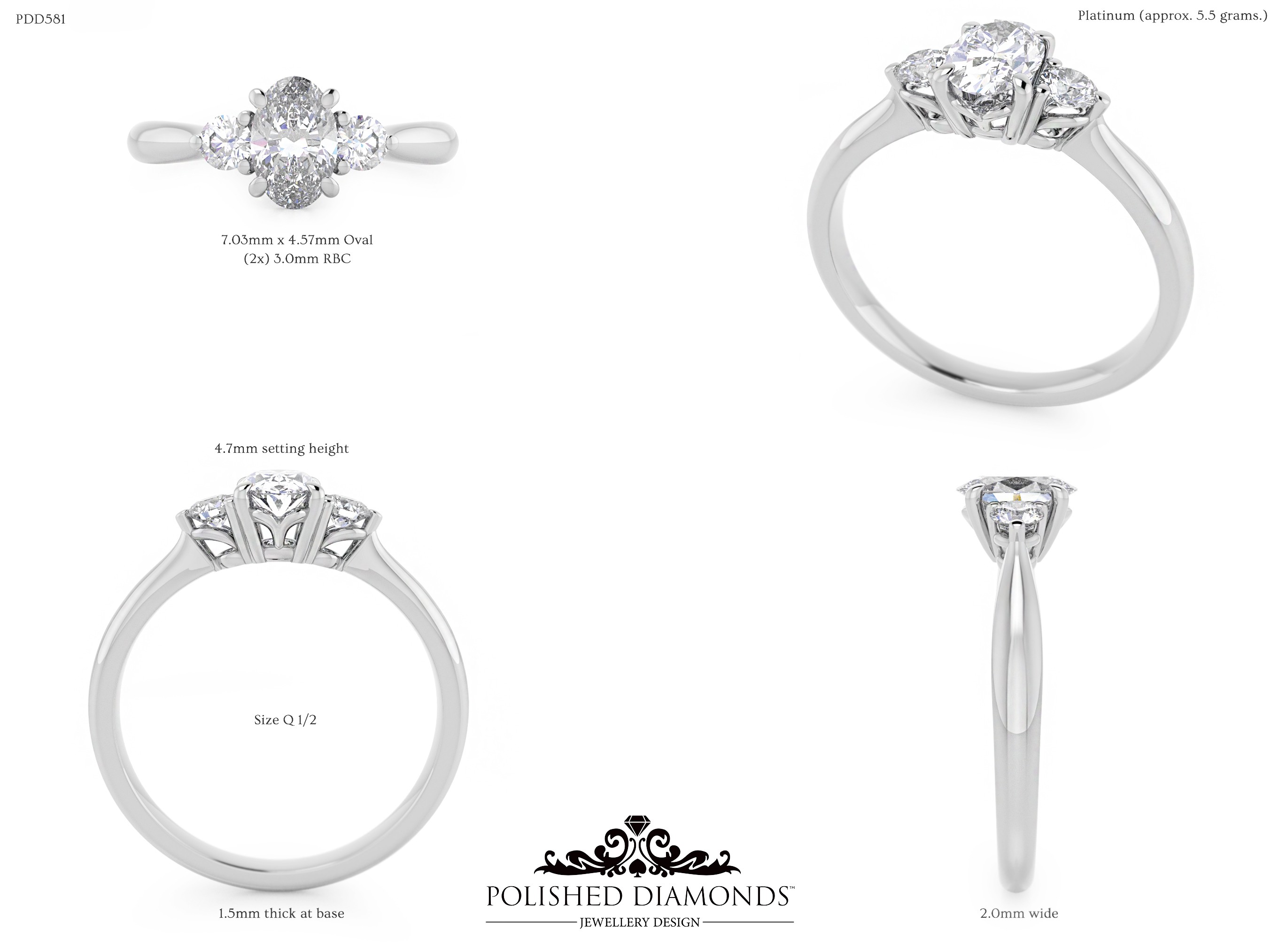 Oval Trilogy ring – PDD581